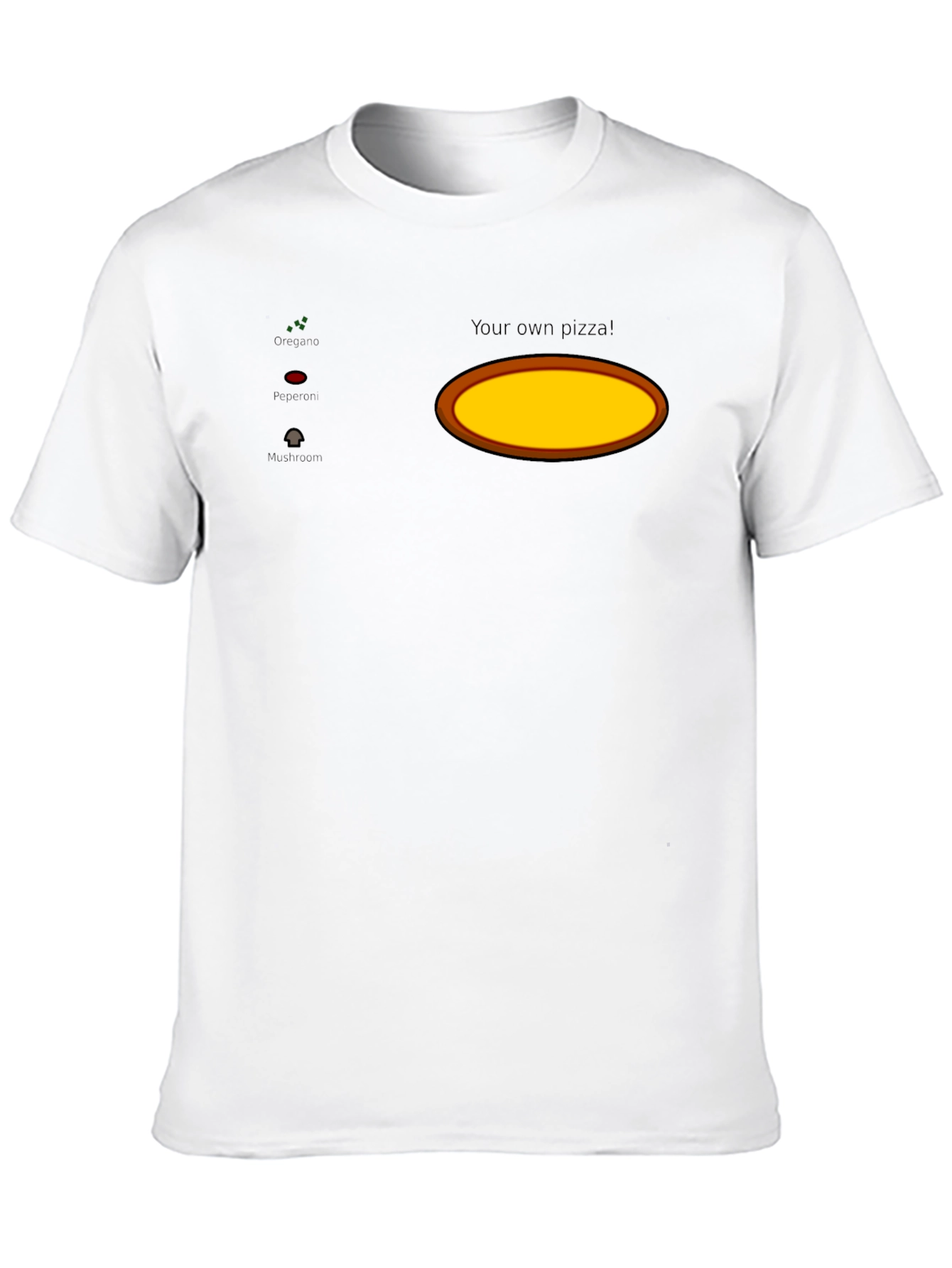 Customizable Pizza Ingredient T-Shirt