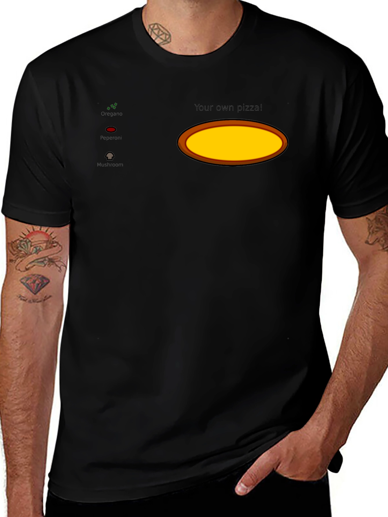 Customizable Pizza Ingredient T-Shirt