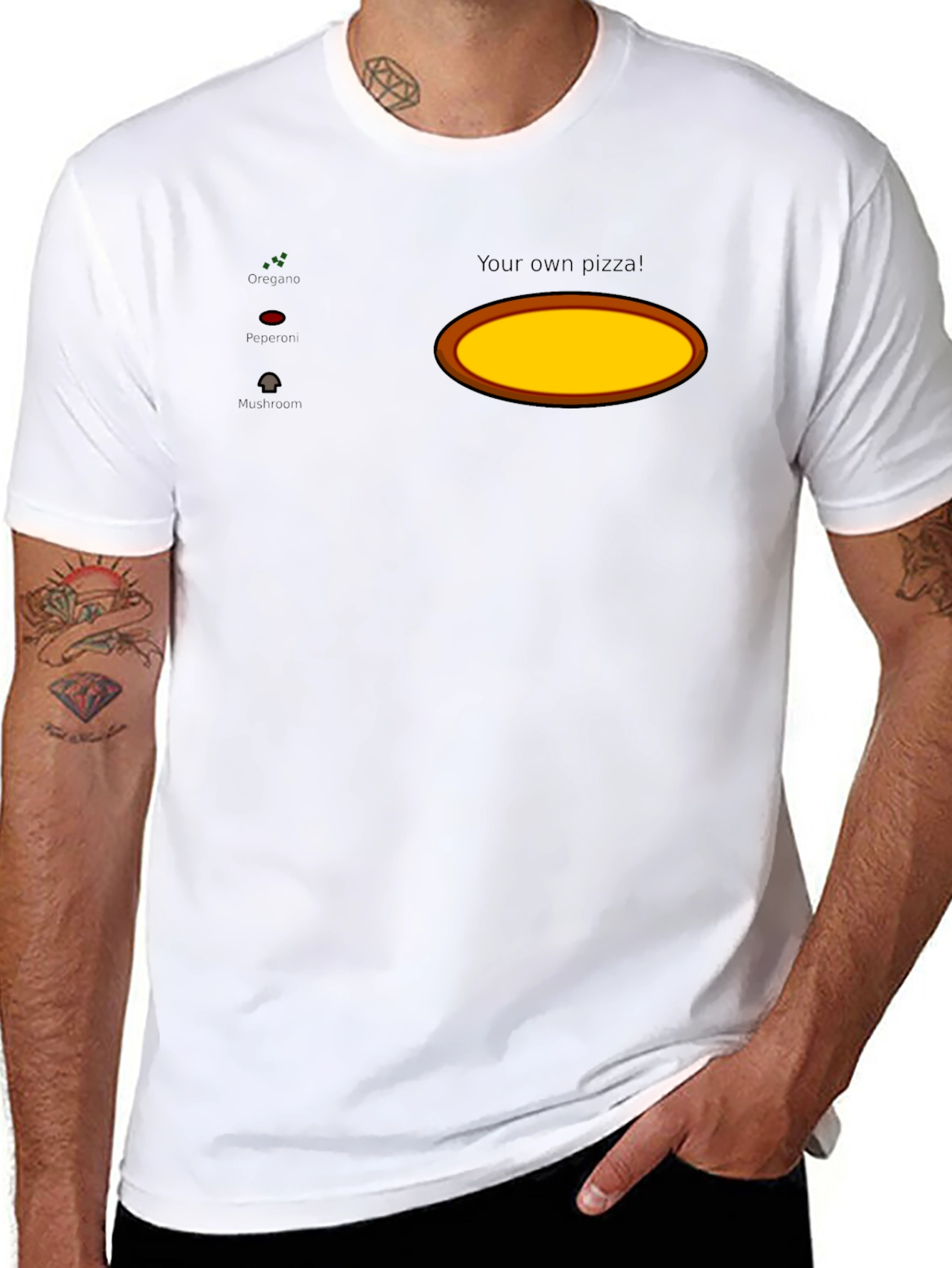 Customizable Pizza Ingredient T-Shirt