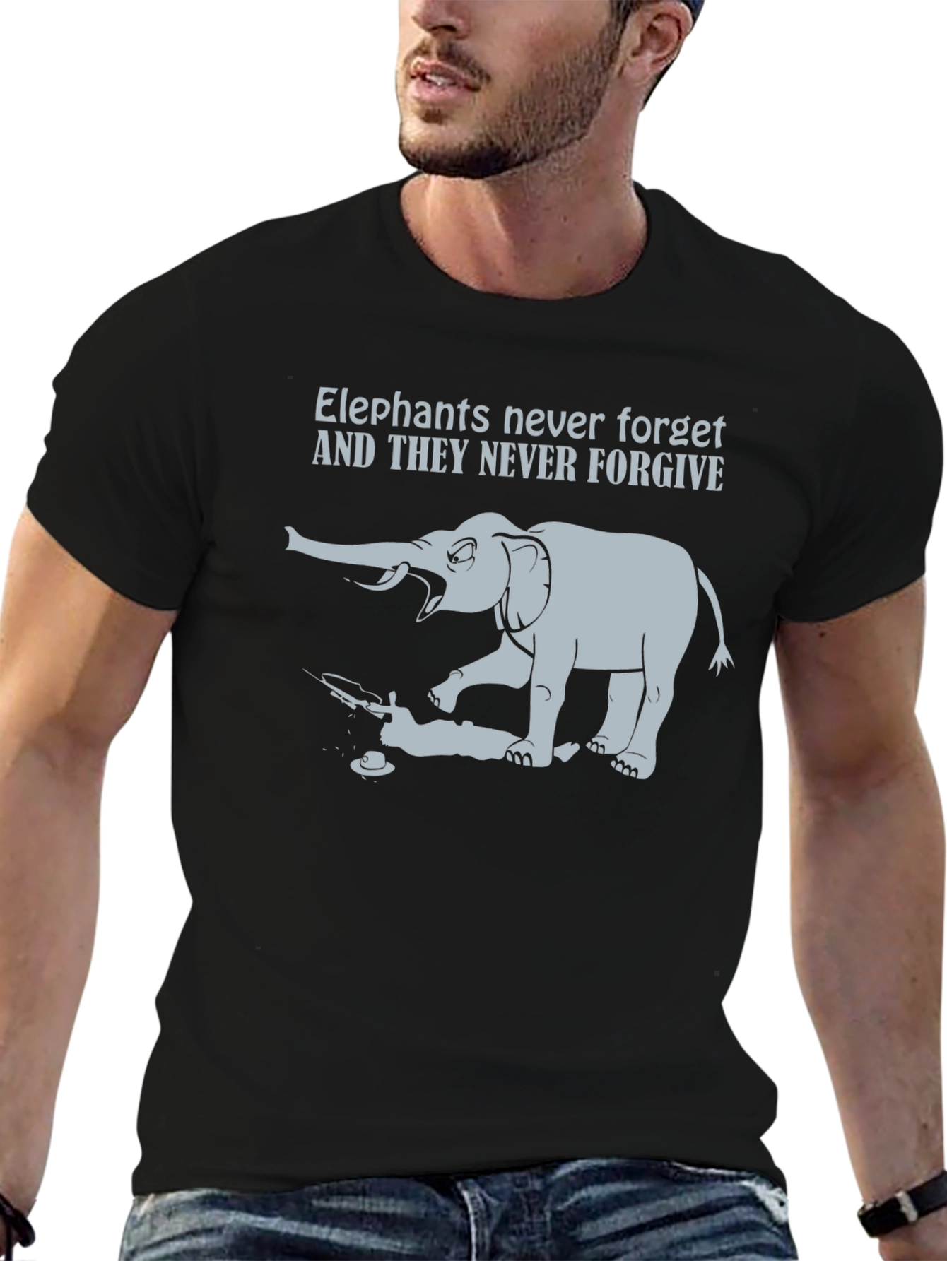 Elephant Never Forget T-Shirt - Sarcastic Graphic Tee