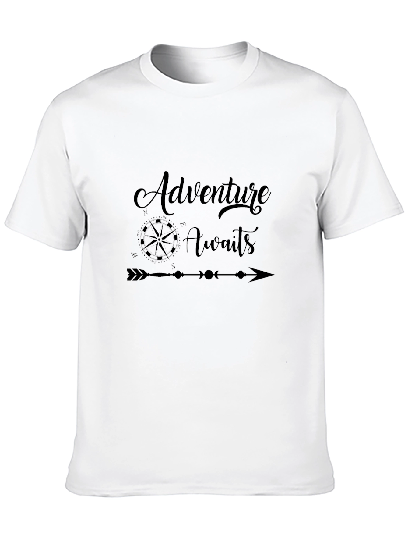 Adventure Awaits Black Graphic Tee