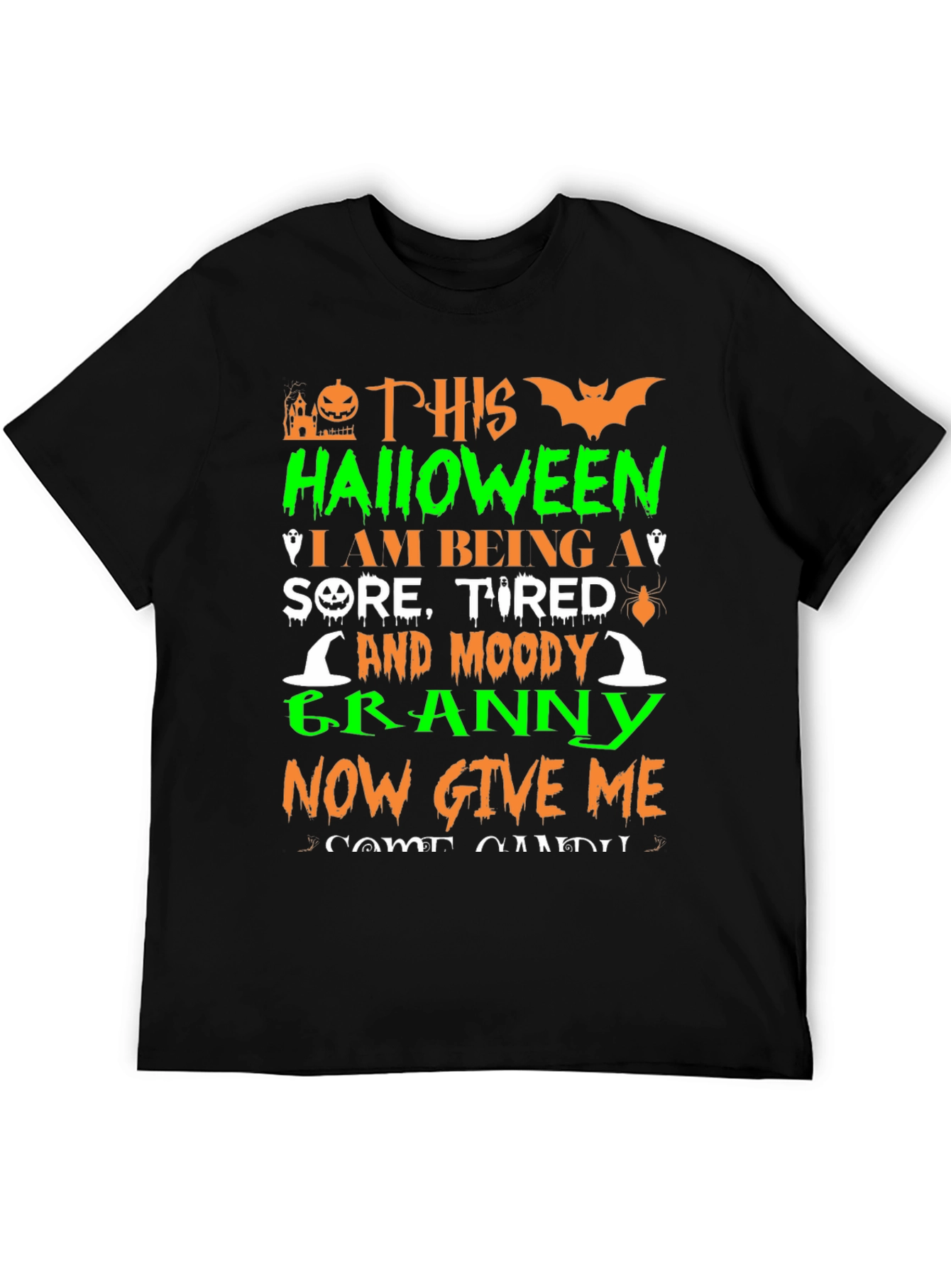 Halloween Granny T-Shirt - Sore Tired Moody