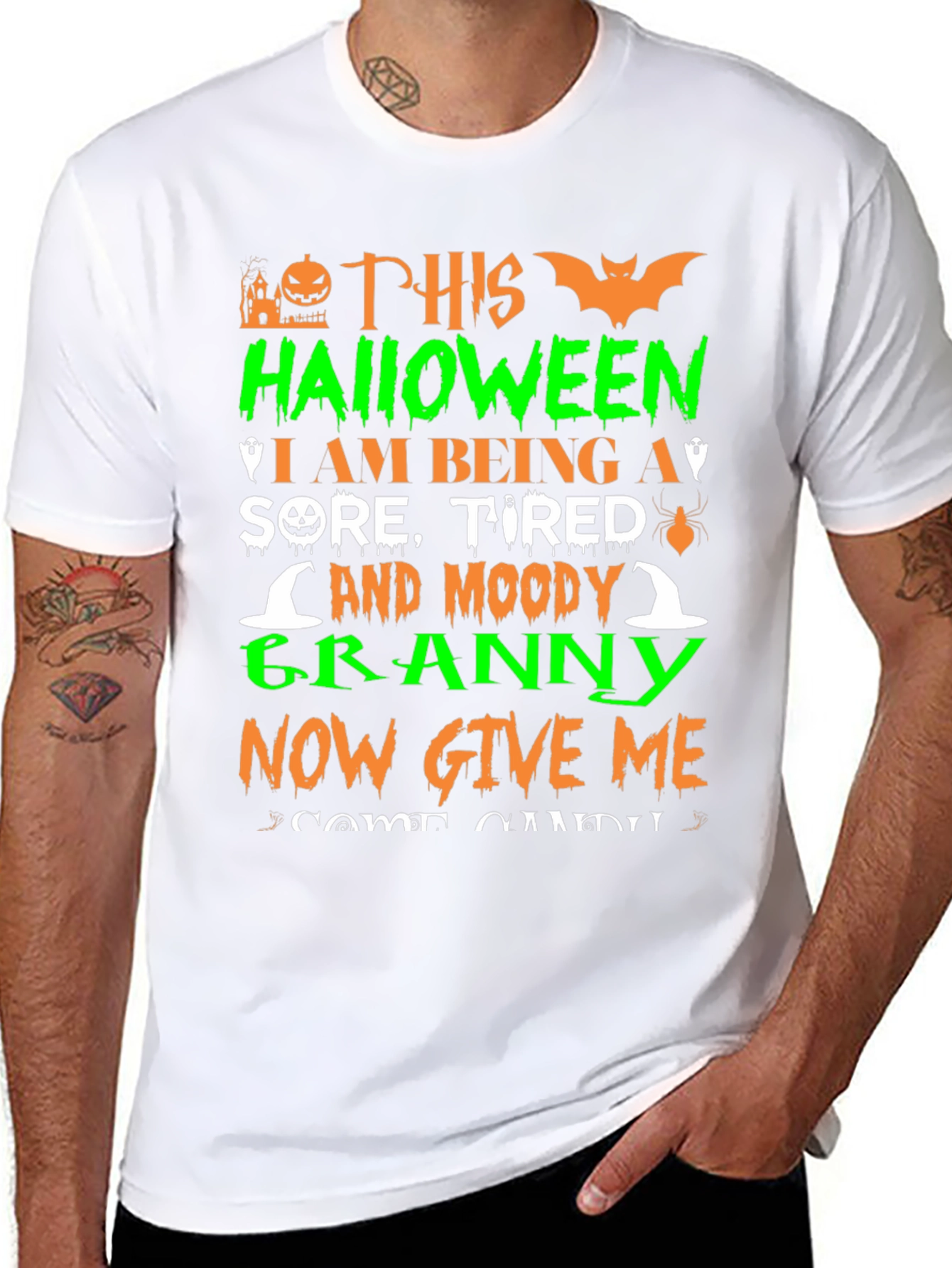 Halloween Granny T-Shirt - Sore Tired Moody