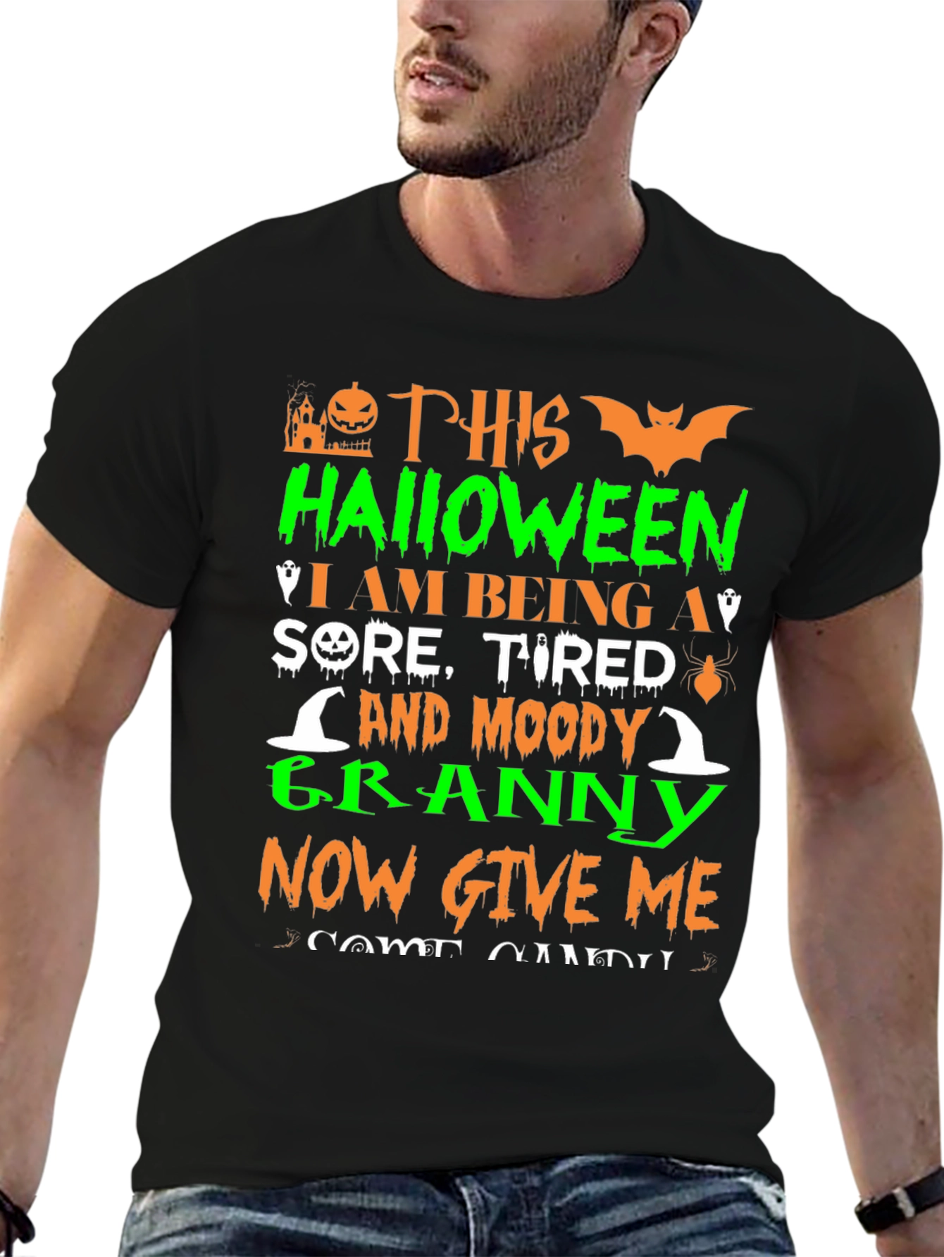 Halloween Granny T-Shirt - Sore Tired Moody