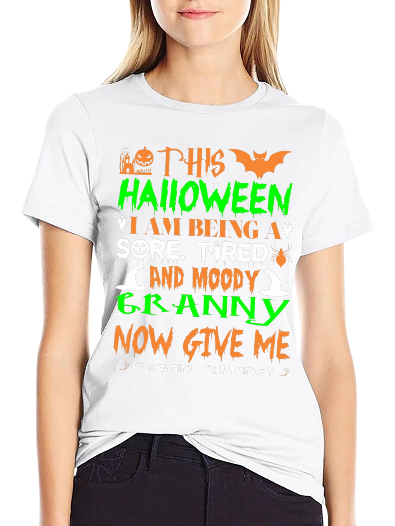 Halloween Granny T-Shirt - Sore Tired Moody