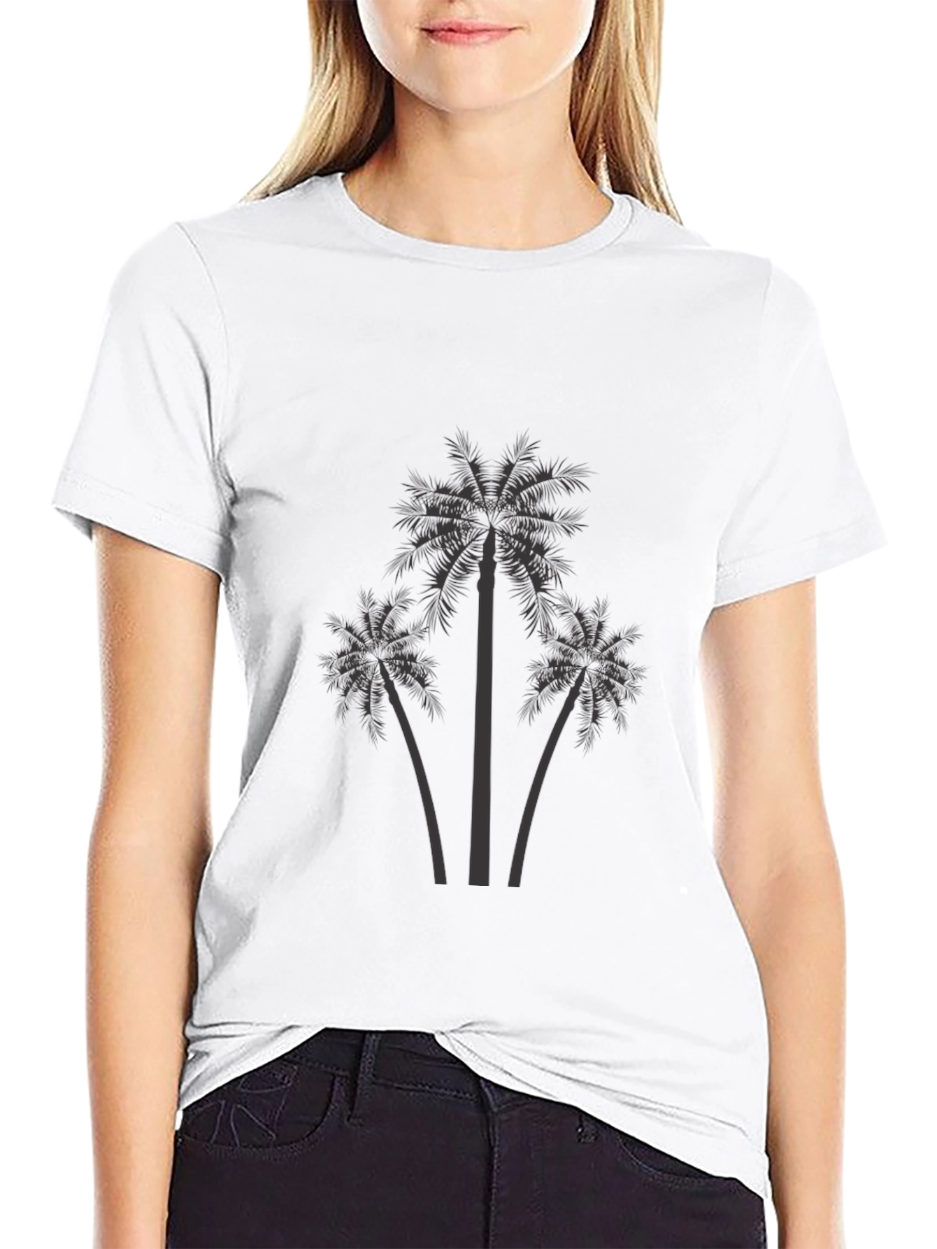 Palm Tree Graphic Print T-Shirt - Soft Cotton Tee