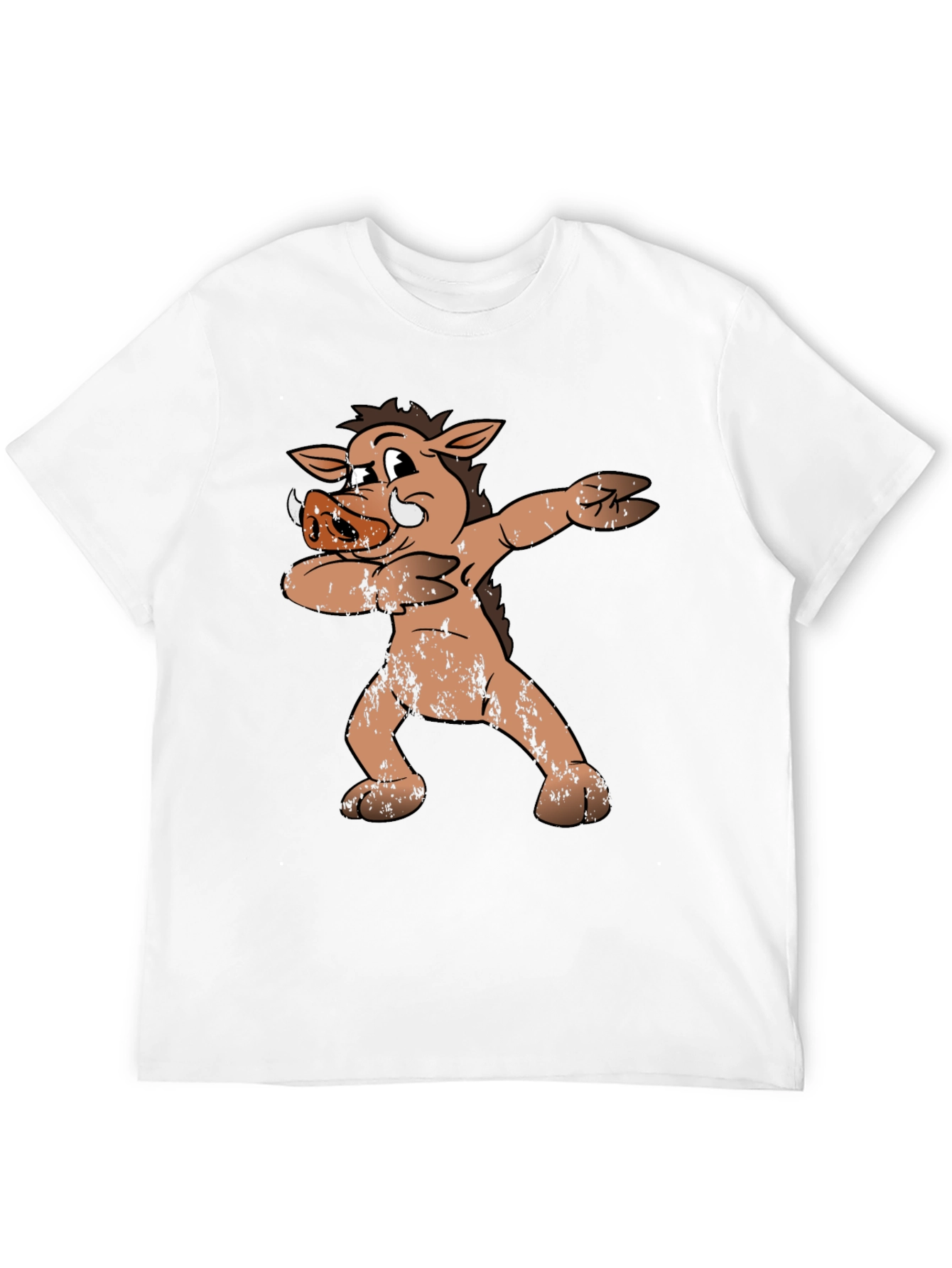 Dabbing Boar Graphic Tee - Funny Cartoon Pig T-Shirt
