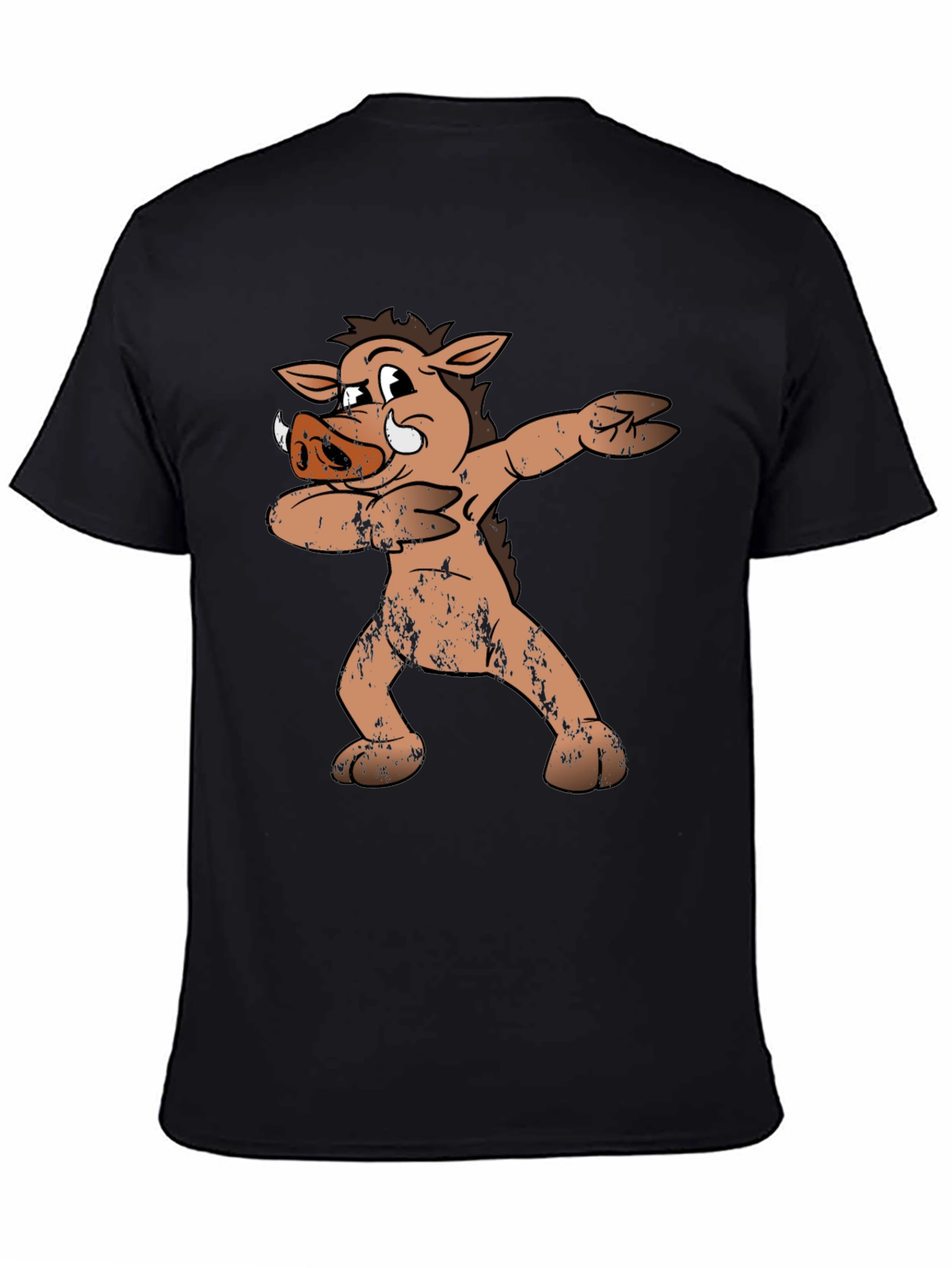 Dabbing Boar Graphic Tee - Funny Cartoon Pig T-Shirt