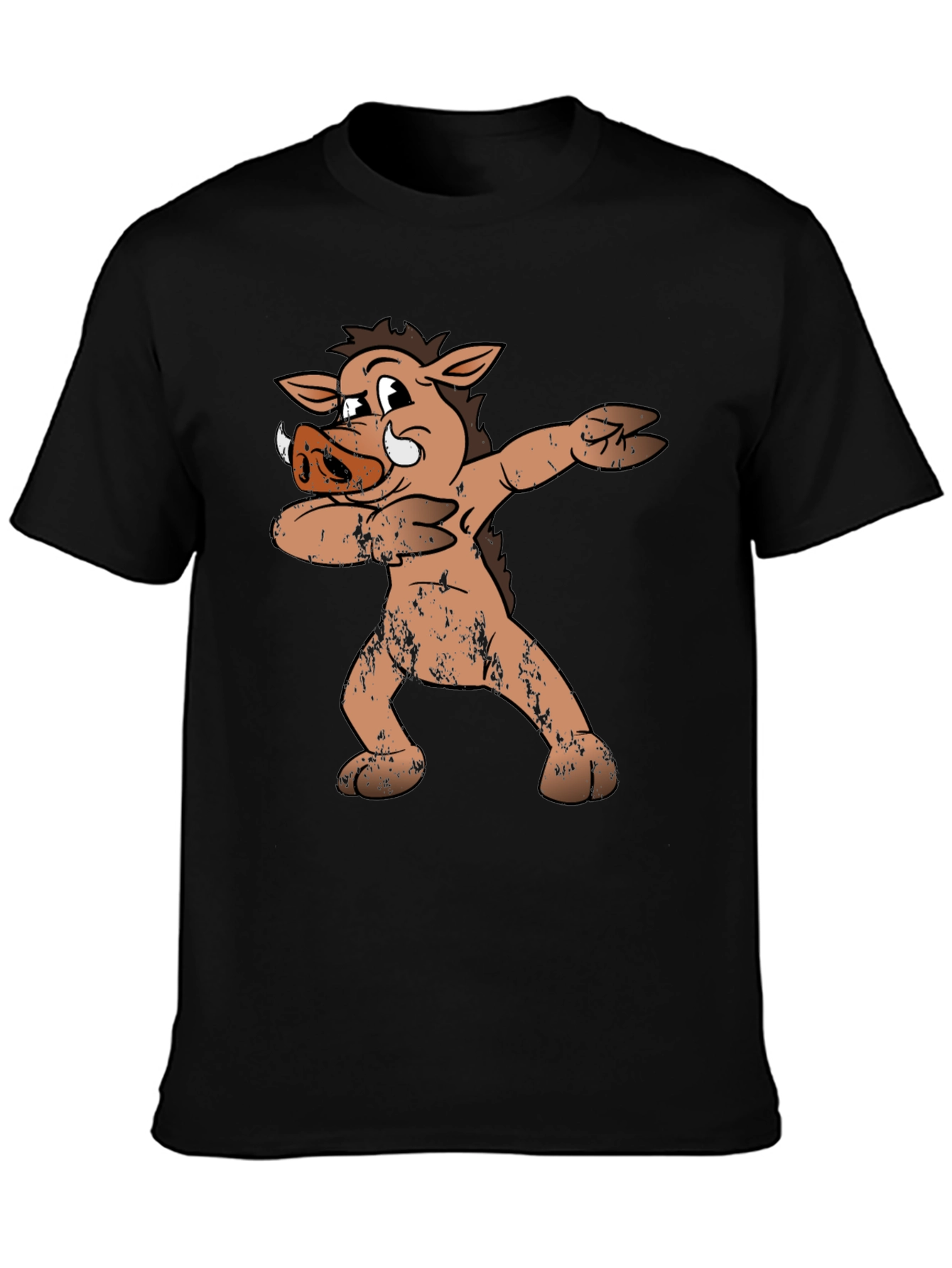 Dabbing Boar Graphic Tee - Funny Cartoon Pig T-Shirt