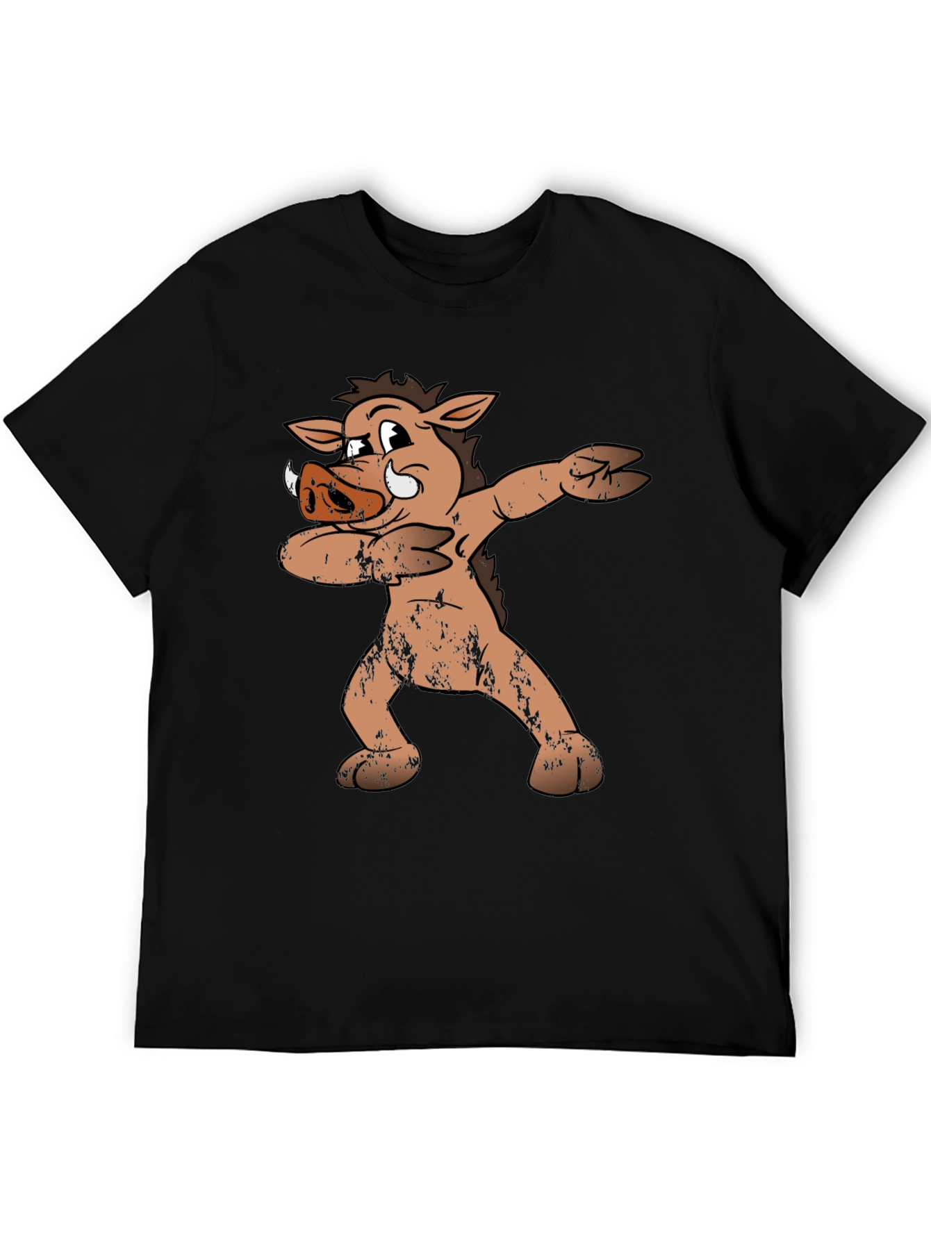 Dabbing Boar Graphic Tee - Funny Cartoon Pig T-Shirt