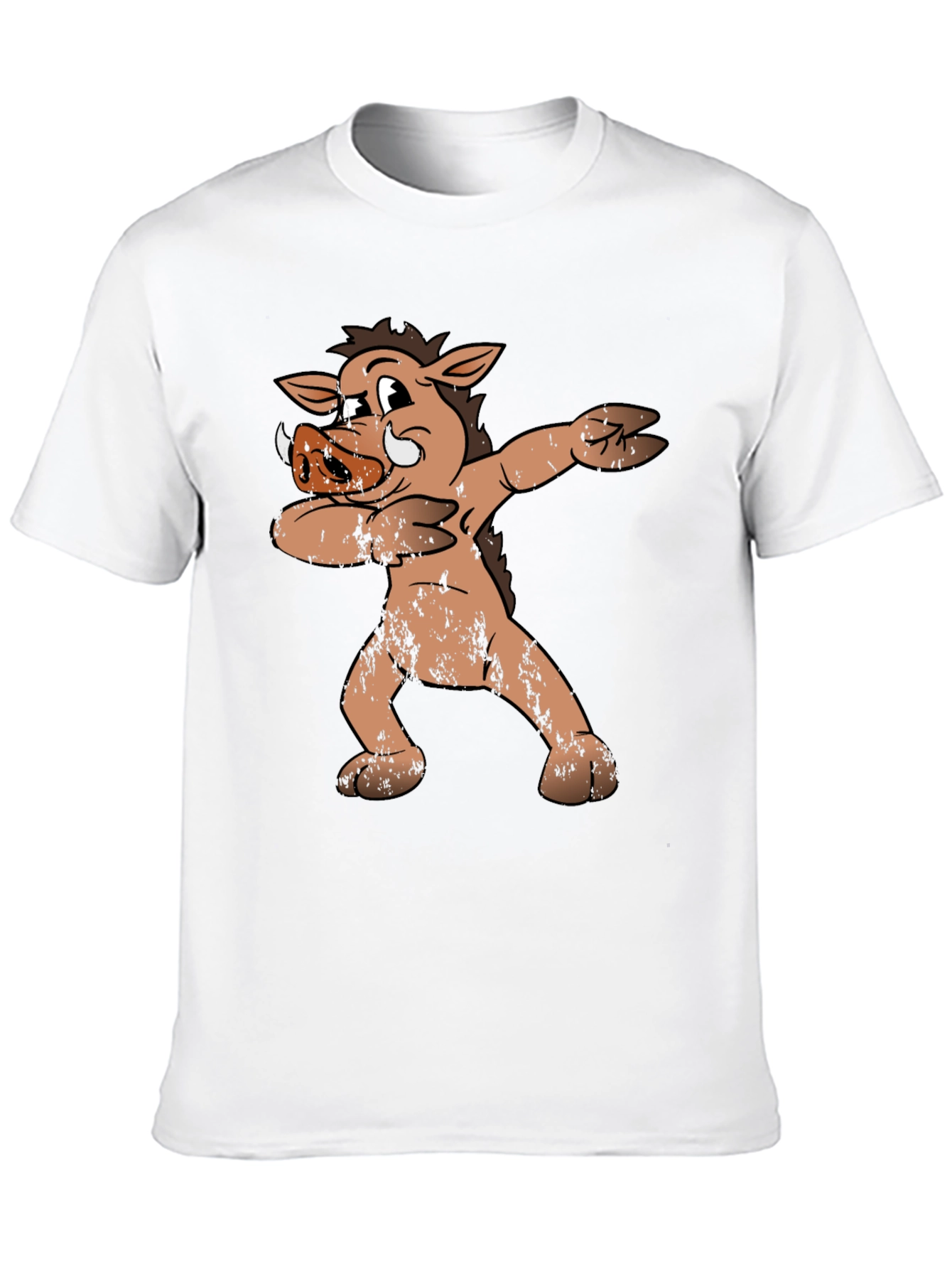 Dabbing Boar Graphic Tee - Funny Cartoon Pig T-Shirt
