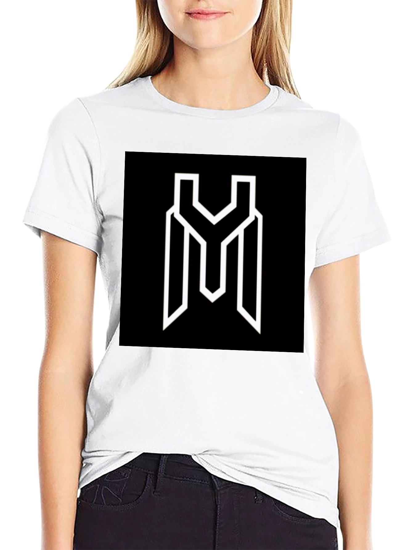 Modern Graphic Tee - Black YM Logo Shirt