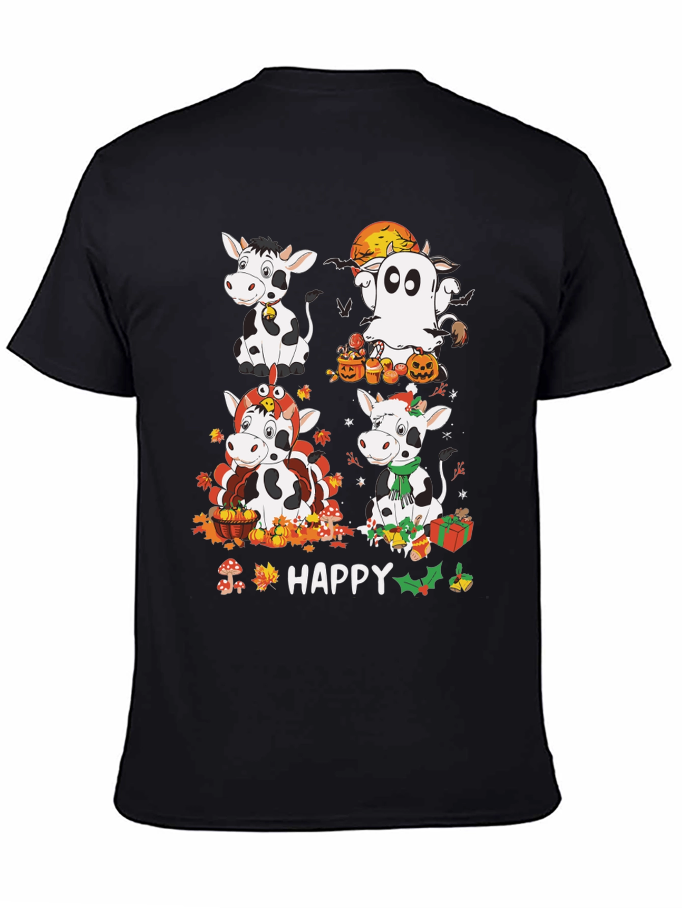 Happy Cows Seasonal Holiday T-Shirt