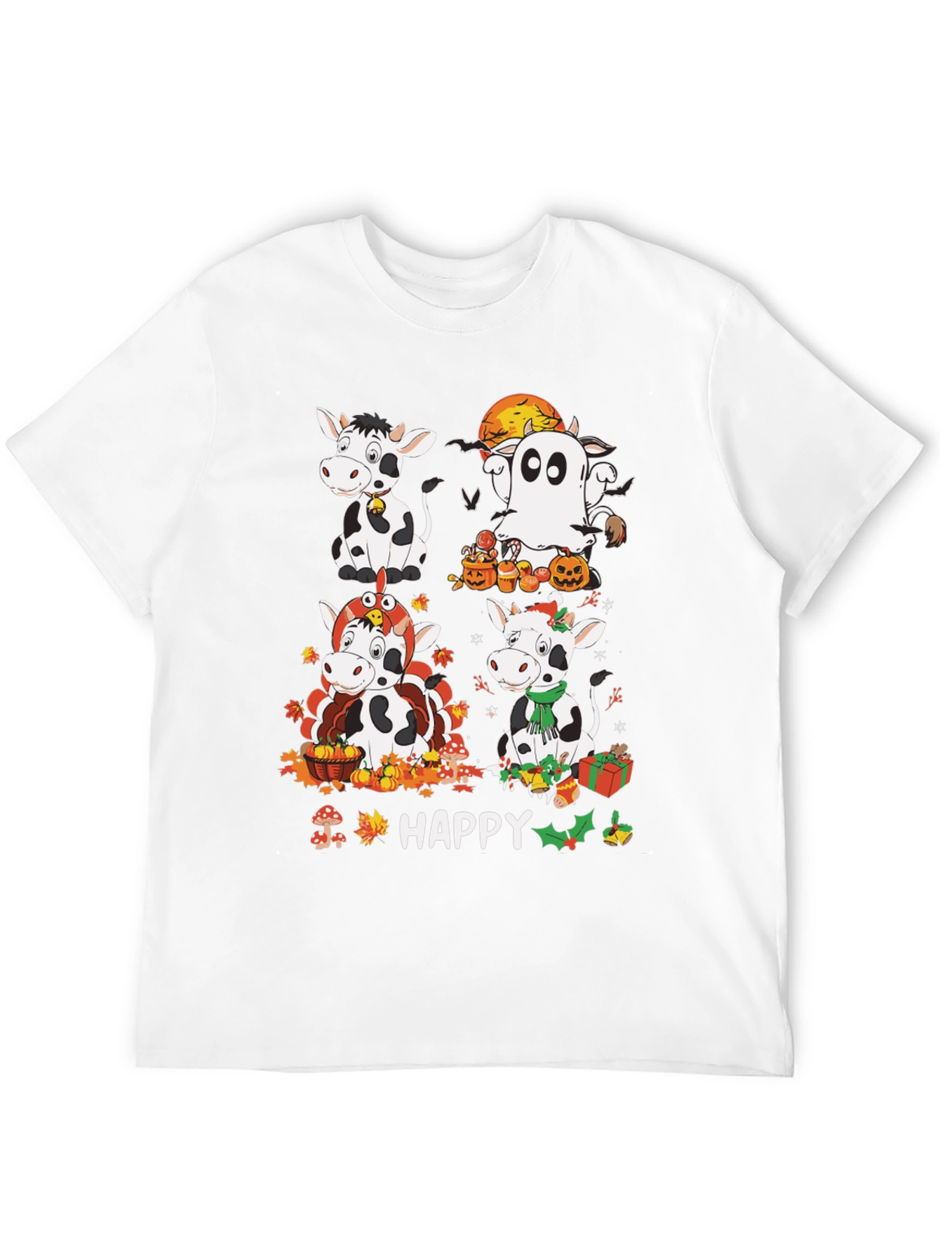Happy Cows Seasonal Holiday T-Shirt