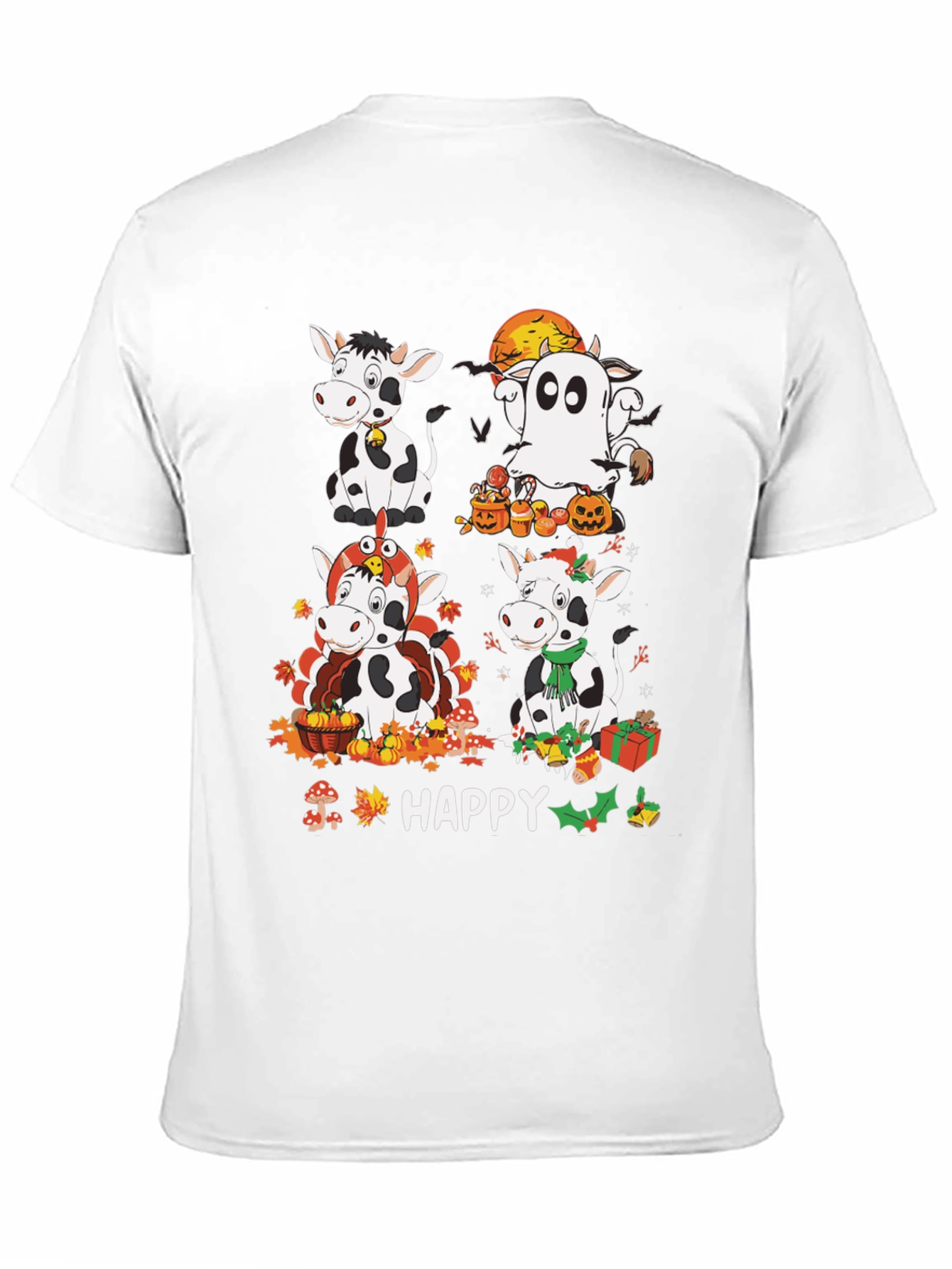 Happy Cows Seasonal Holiday T-Shirt