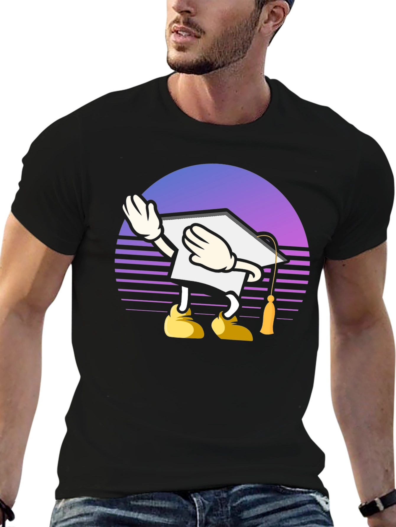 Graduation Cartoon Graphic T-Shirt