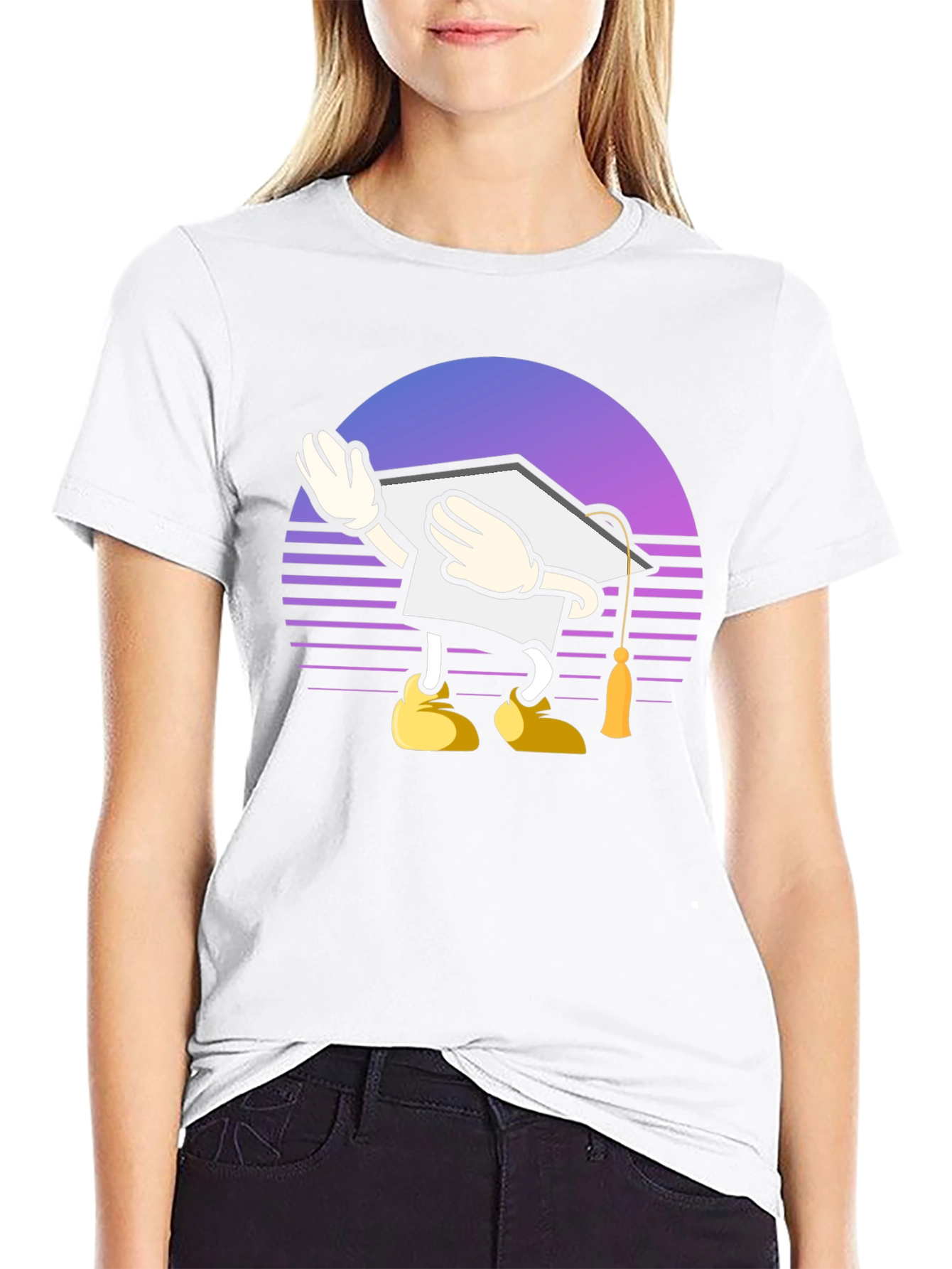Graduation Cartoon Graphic T-Shirt