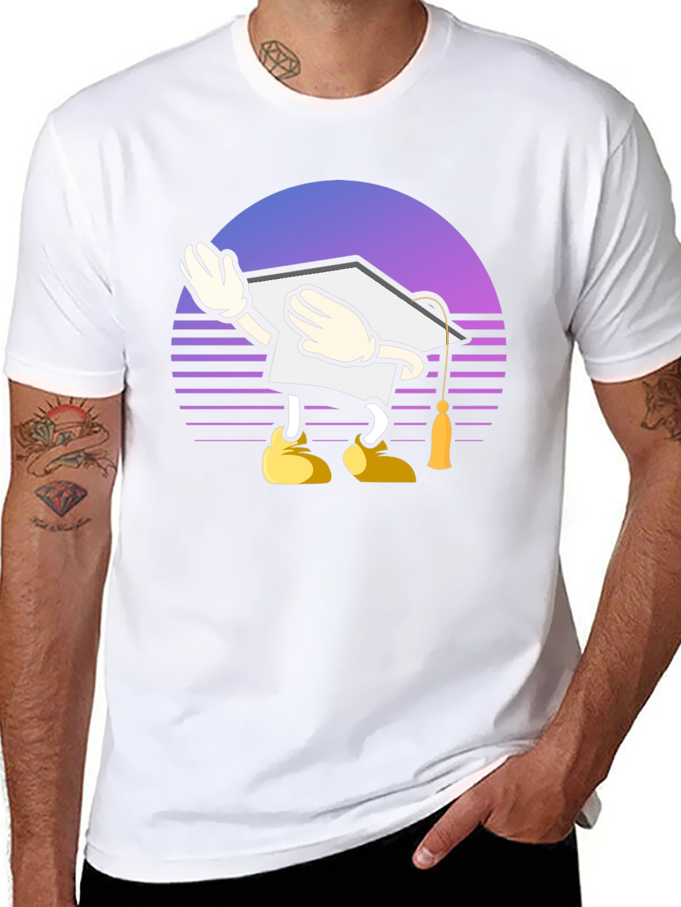 Graduation Cartoon Graphic T-Shirt