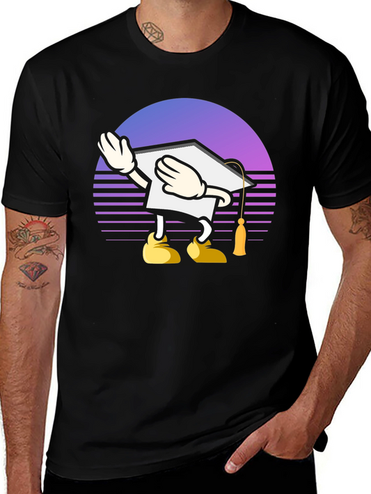 Graduation Cartoon Graphic T-Shirt