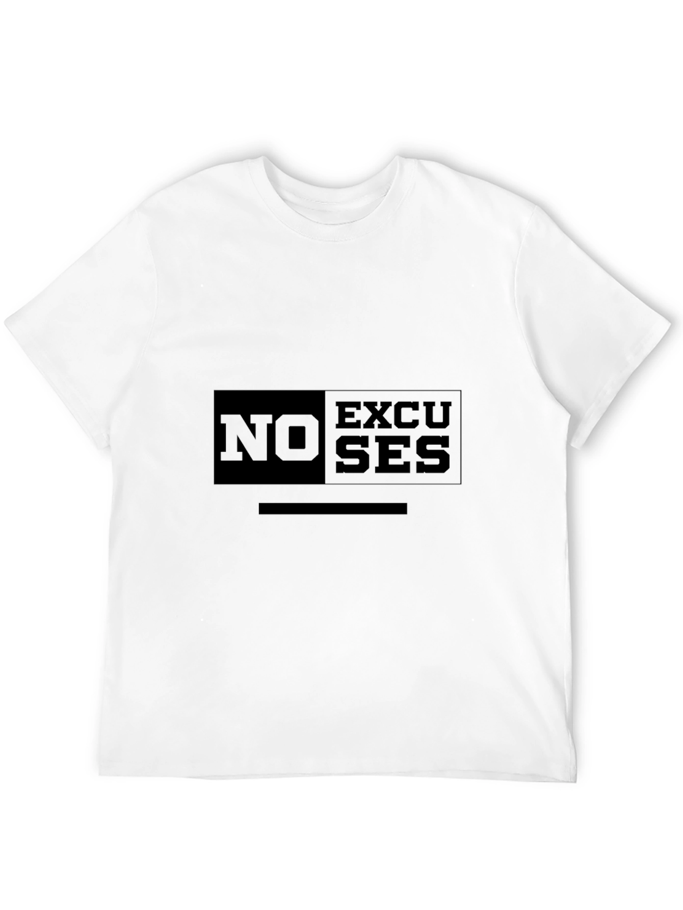 No Excuses Black Graphic T-Shirt