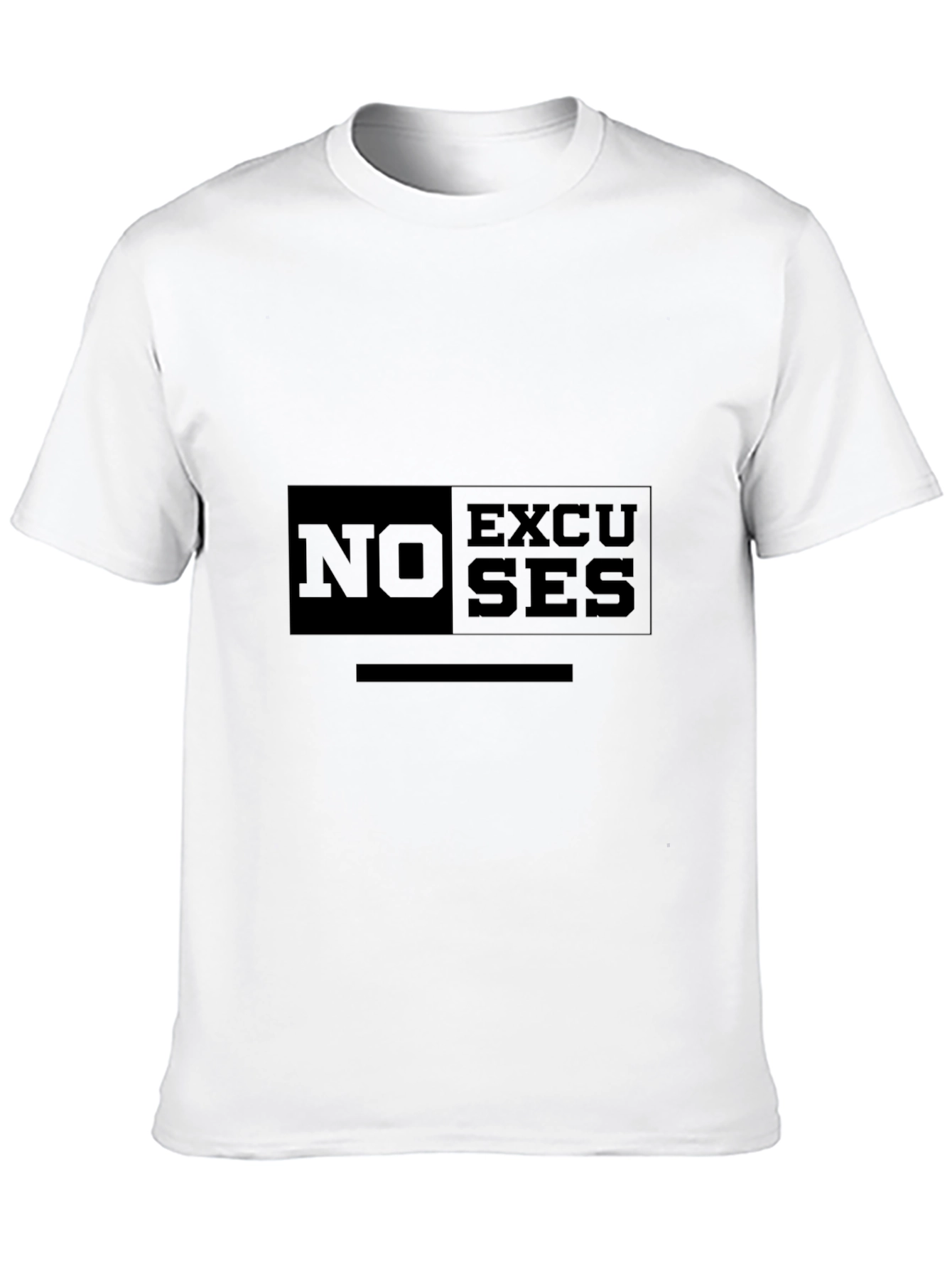 No Excuses Black Graphic T-Shirt
