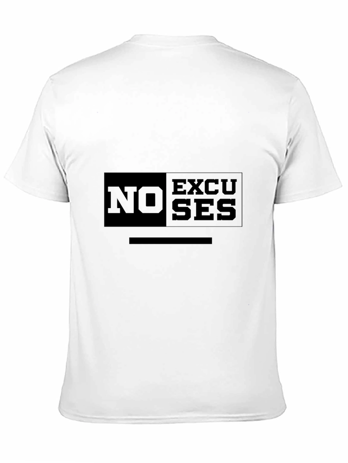 No Excuses Black Graphic T-Shirt