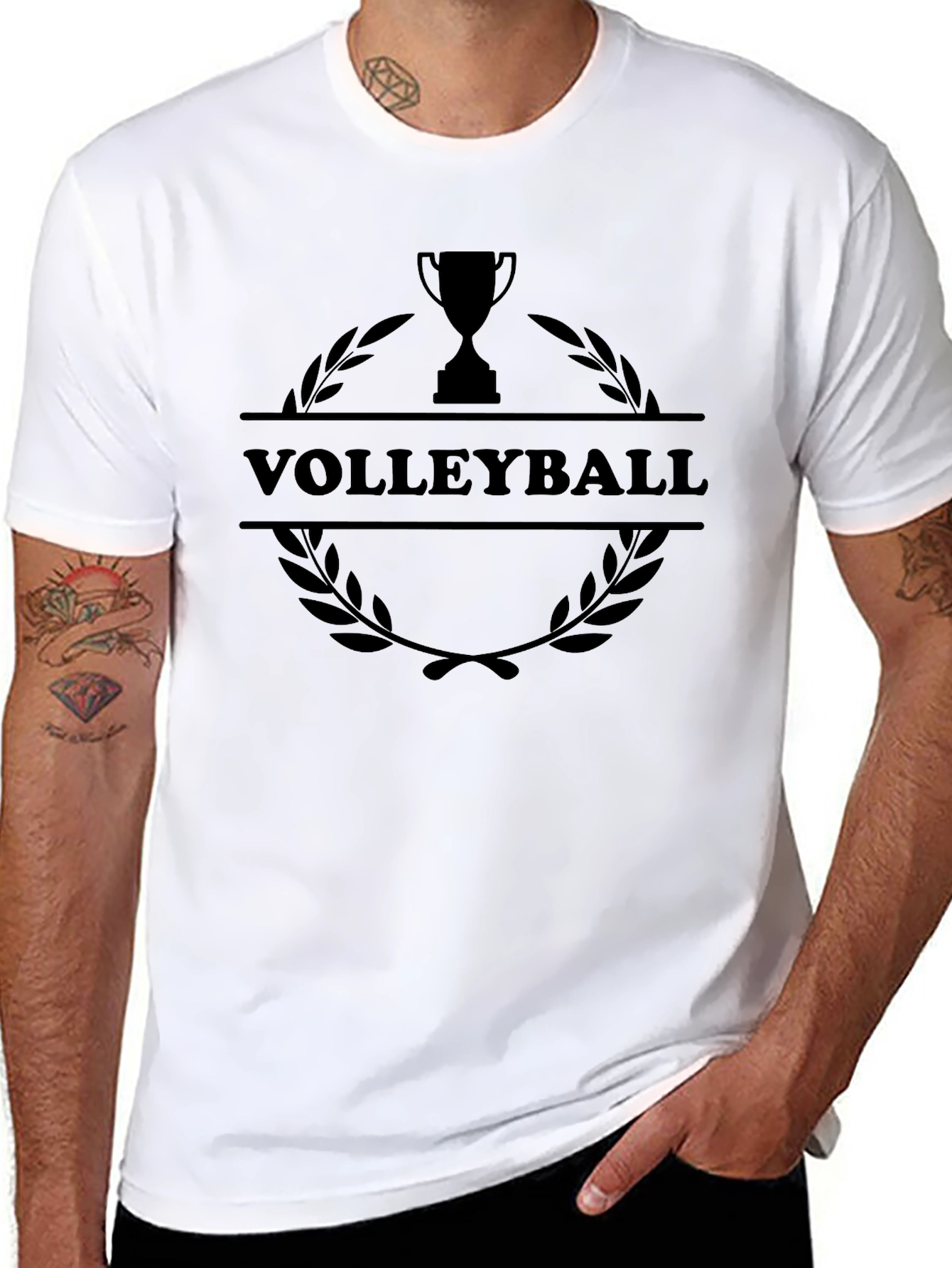 Volleyball Trophy Graphic Tee - Stylish Sportswear