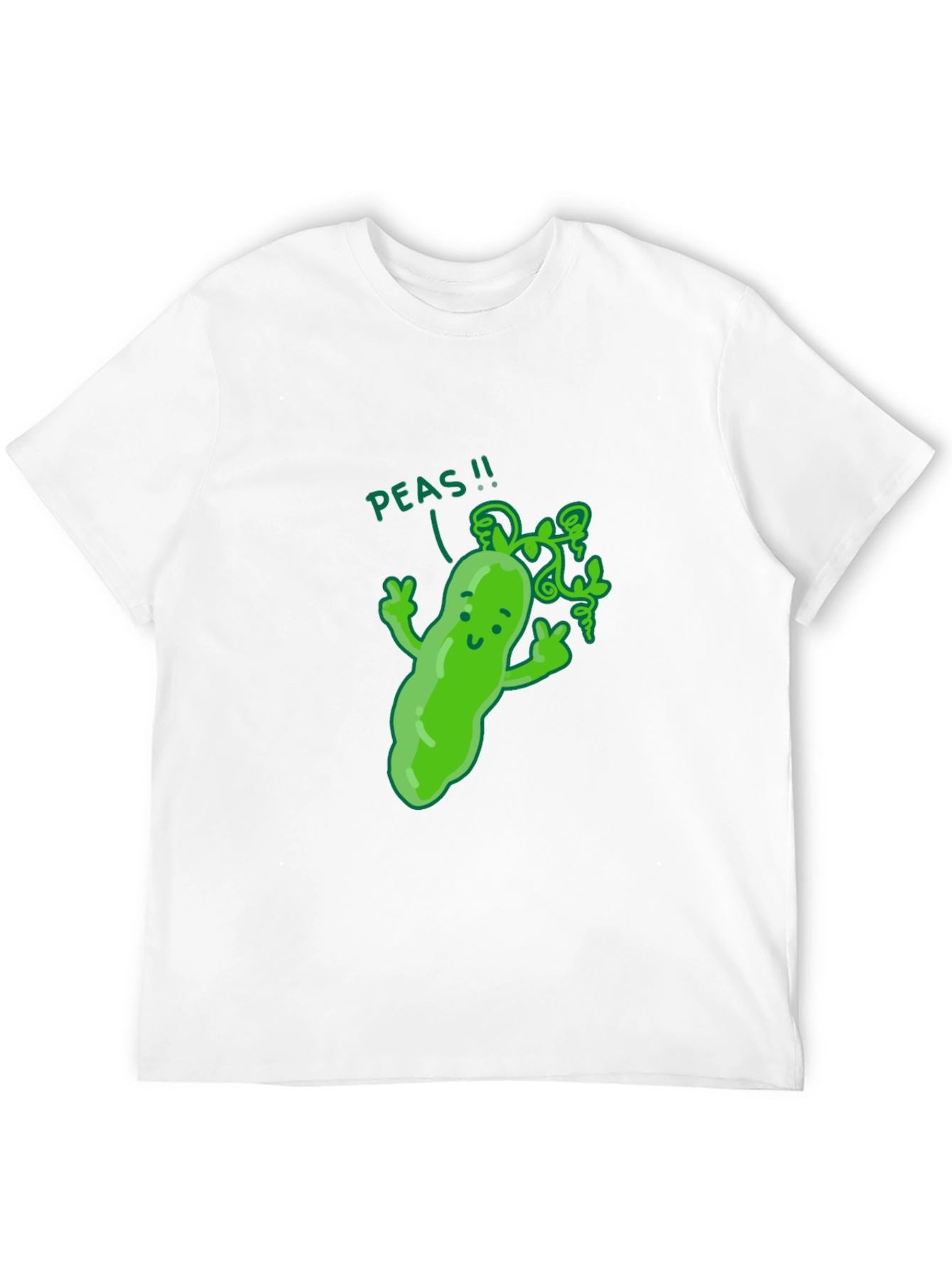 Funny Peas T-Shirt - Black Cotton Graphic Tee