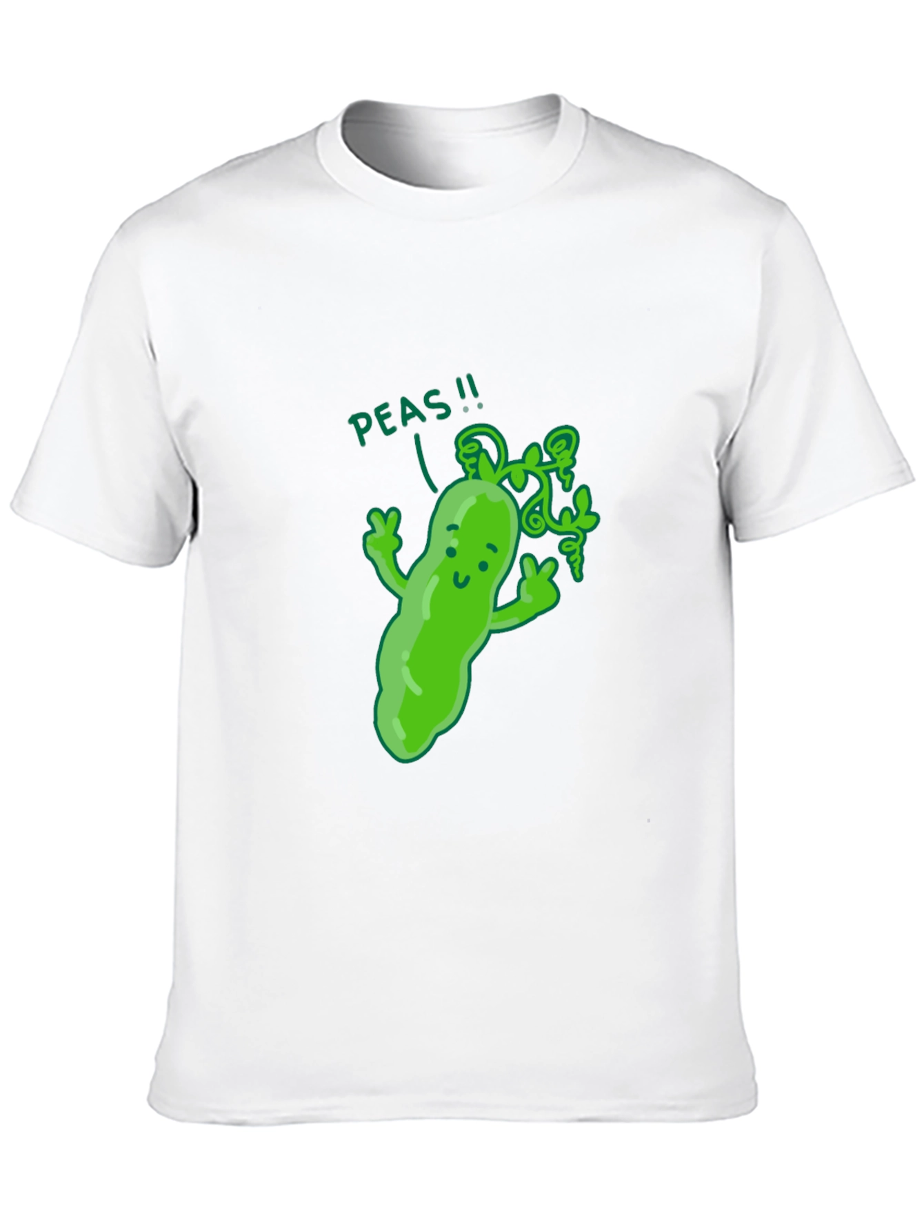 Funny Peas T-Shirt - Black Cotton Graphic Tee