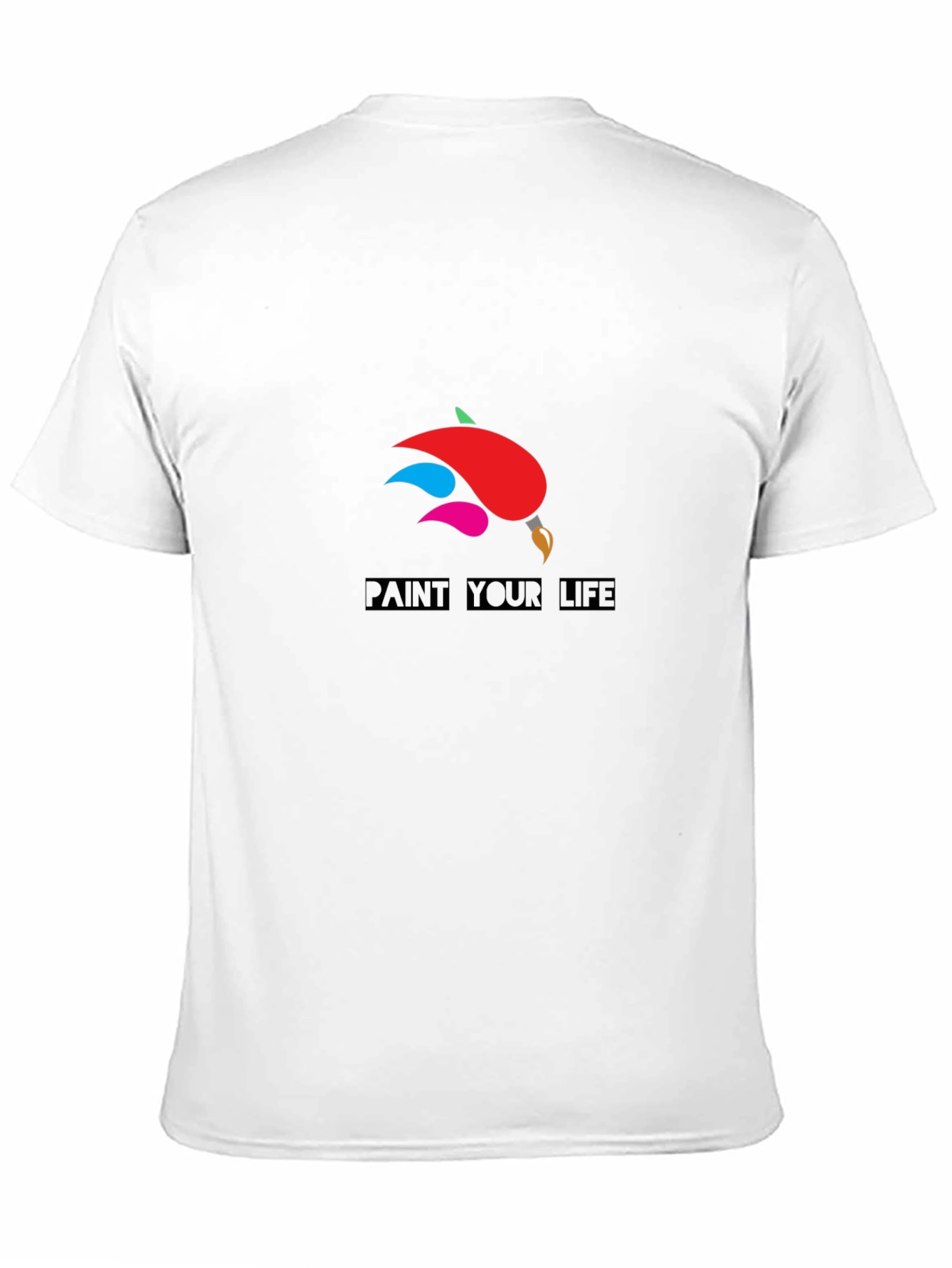 Paint Your Life Graphic Tee - Black Cotton Shirt