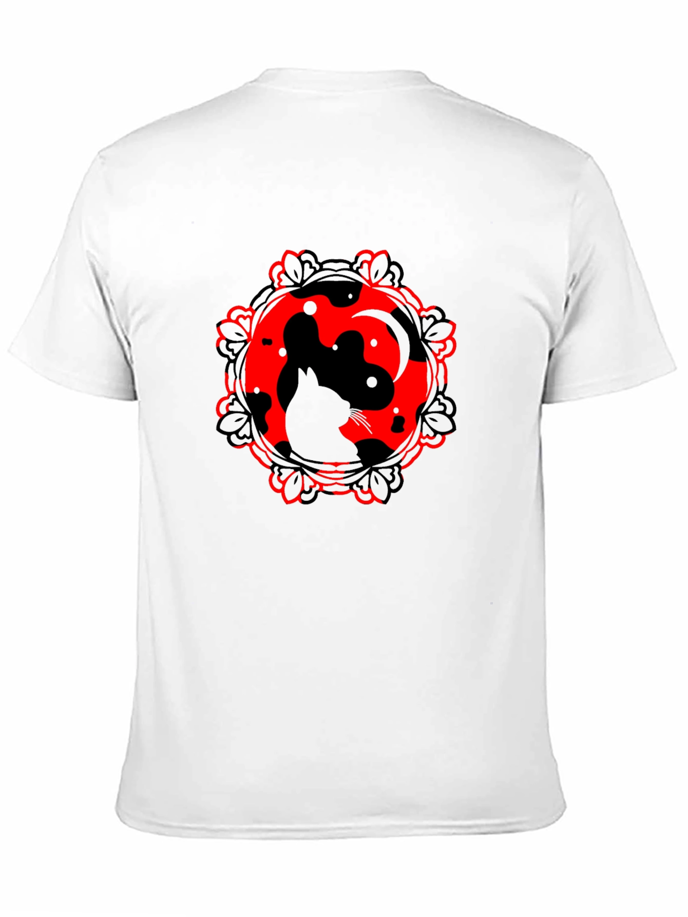 Black Cat Yin Yang Graphic Tee