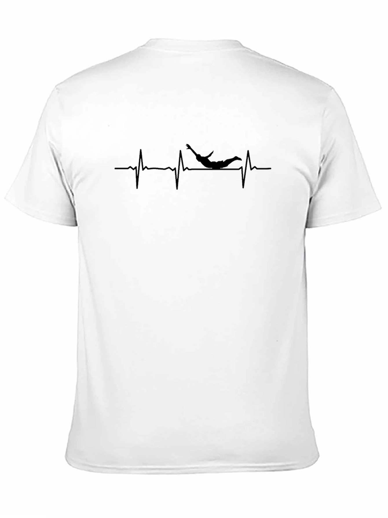 Diver Heartbeat Graphic Black T-Shirt