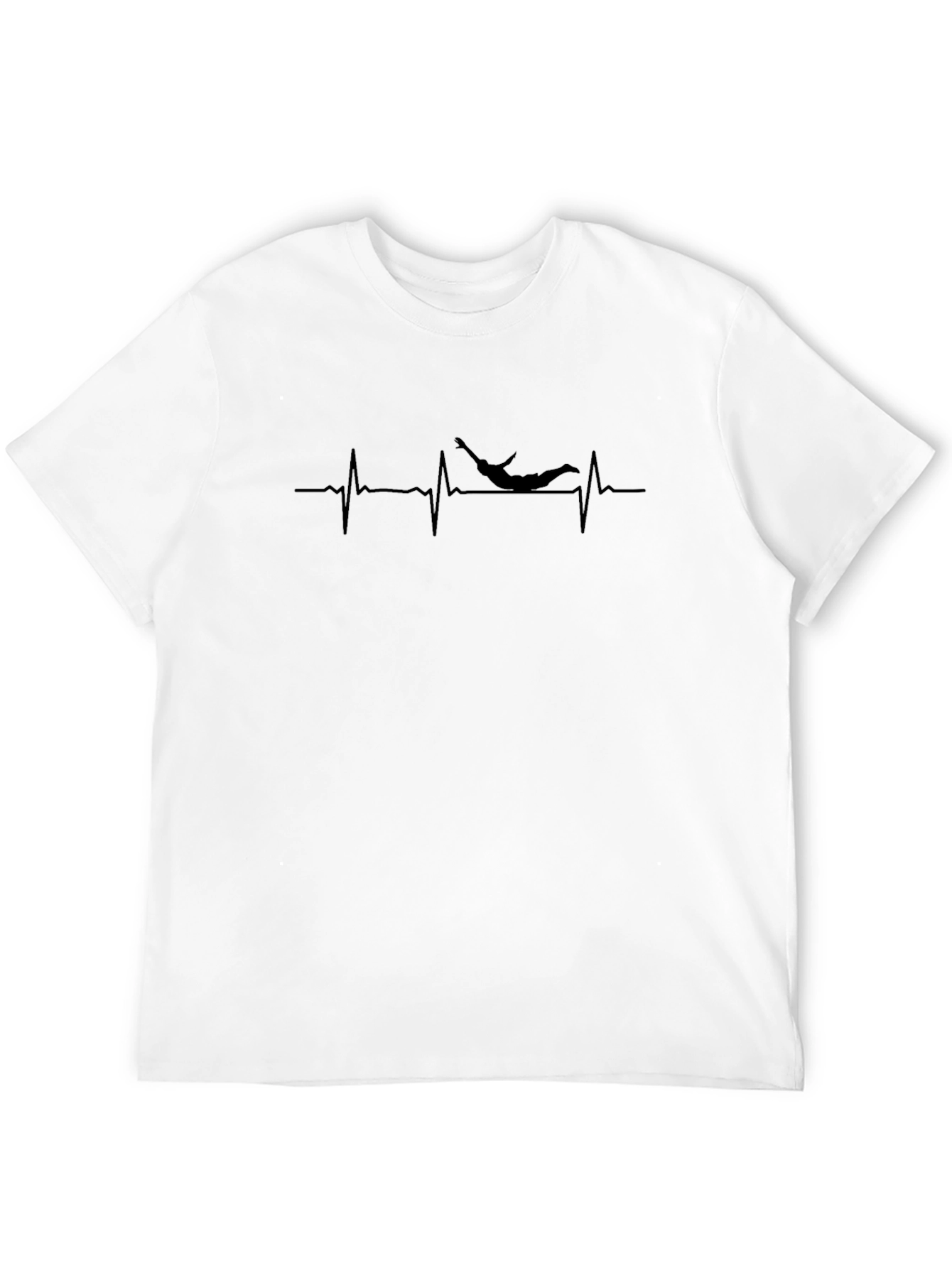 Diver Heartbeat Graphic Black T-Shirt
