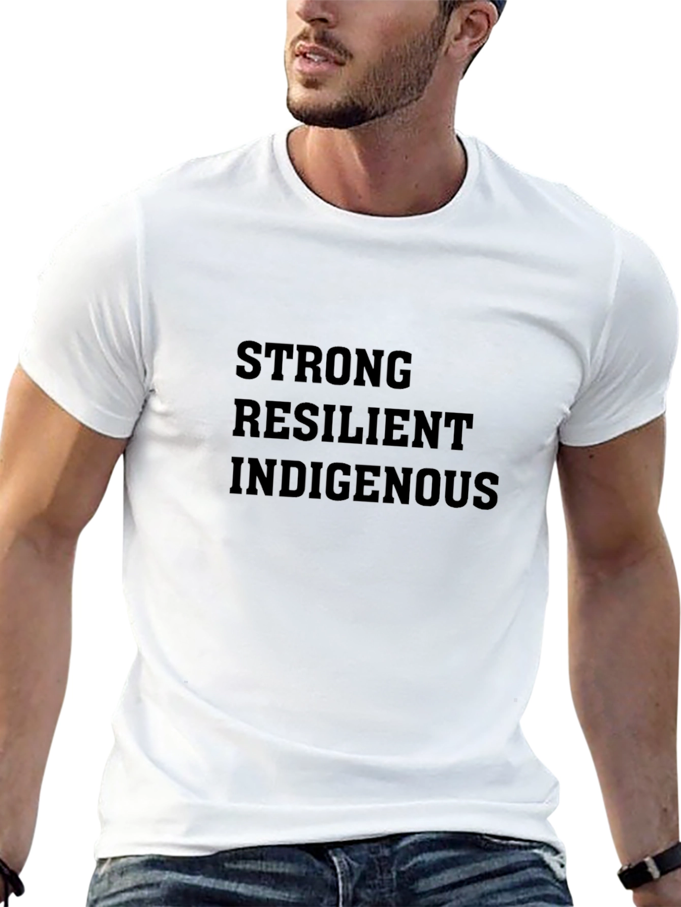 Strong Resilient Indigenous Black Tee