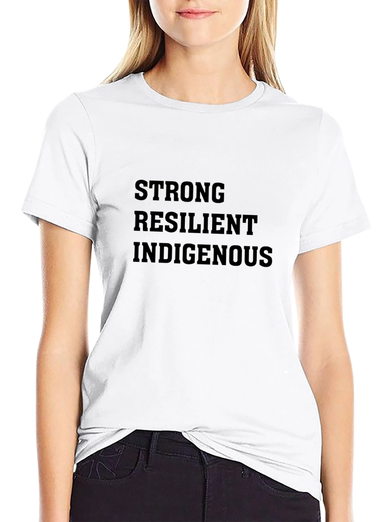 Strong Resilient Indigenous Black Tee