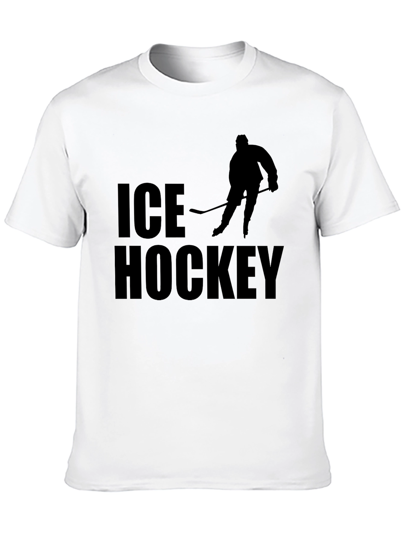 Ice Hockey Graphic Tee - Sporty Black T-Shirt