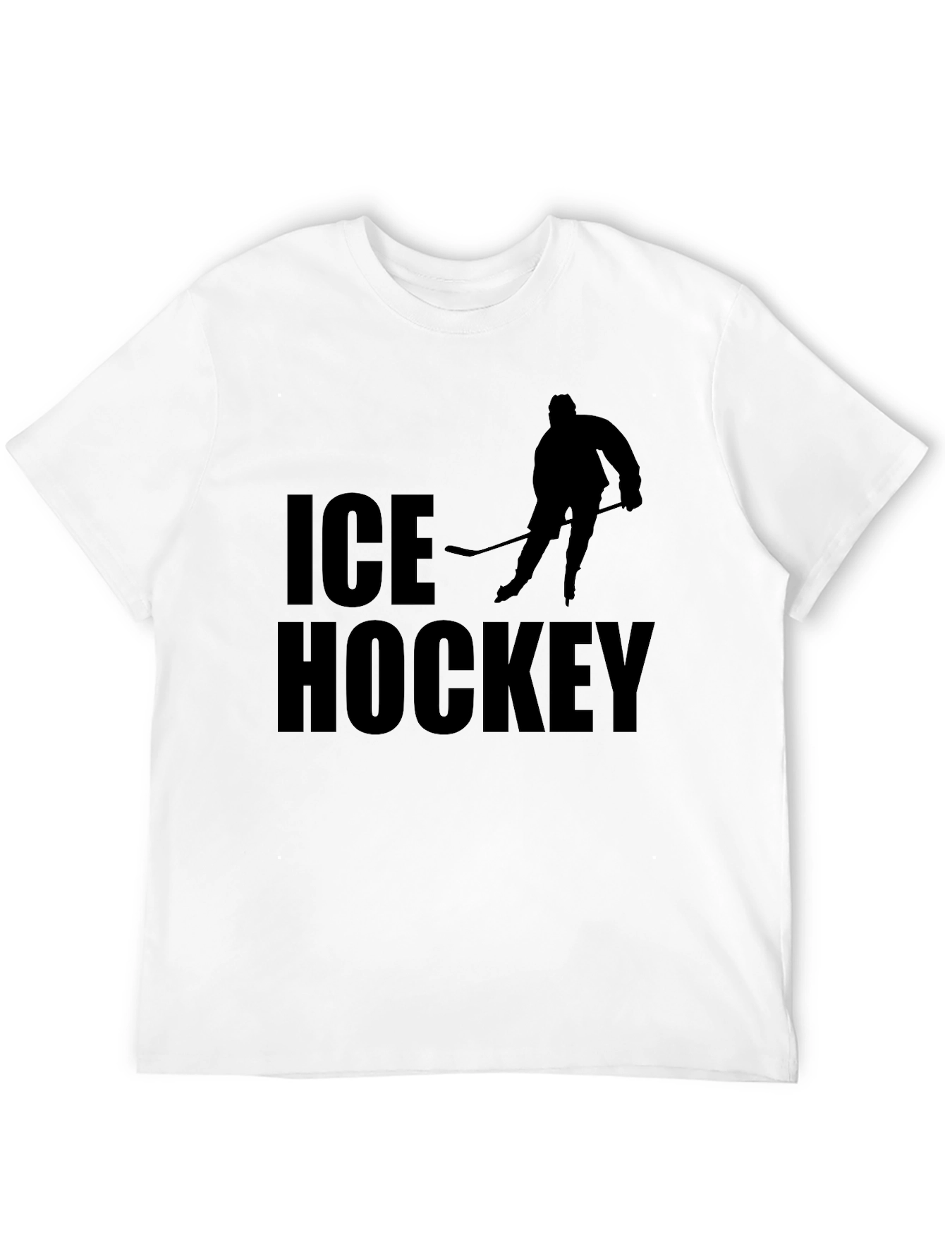 Ice Hockey Graphic Tee - Sporty Black T-Shirt