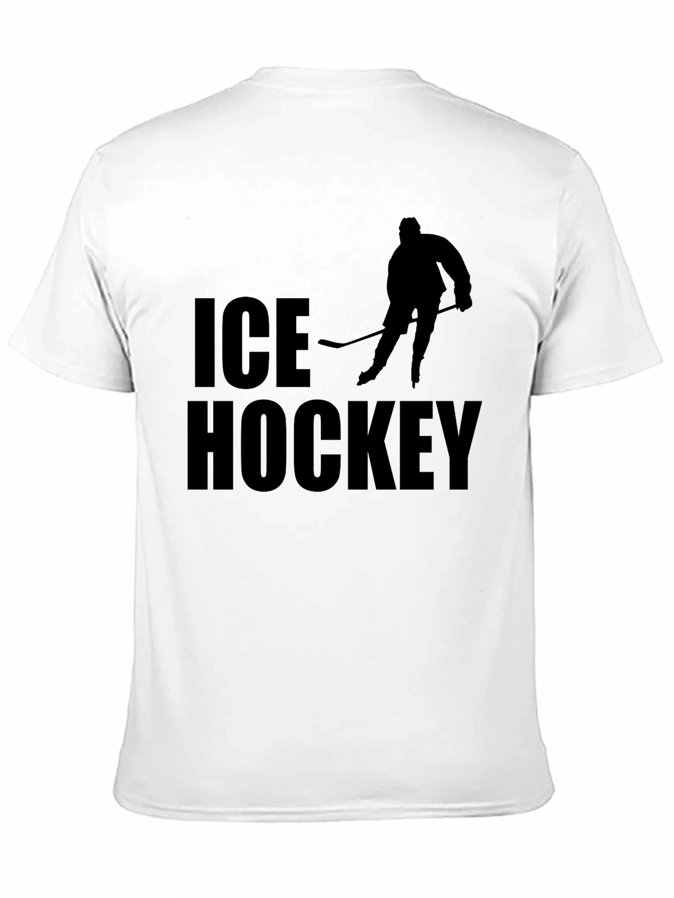 Ice Hockey Graphic Tee - Sporty Black T-Shirt