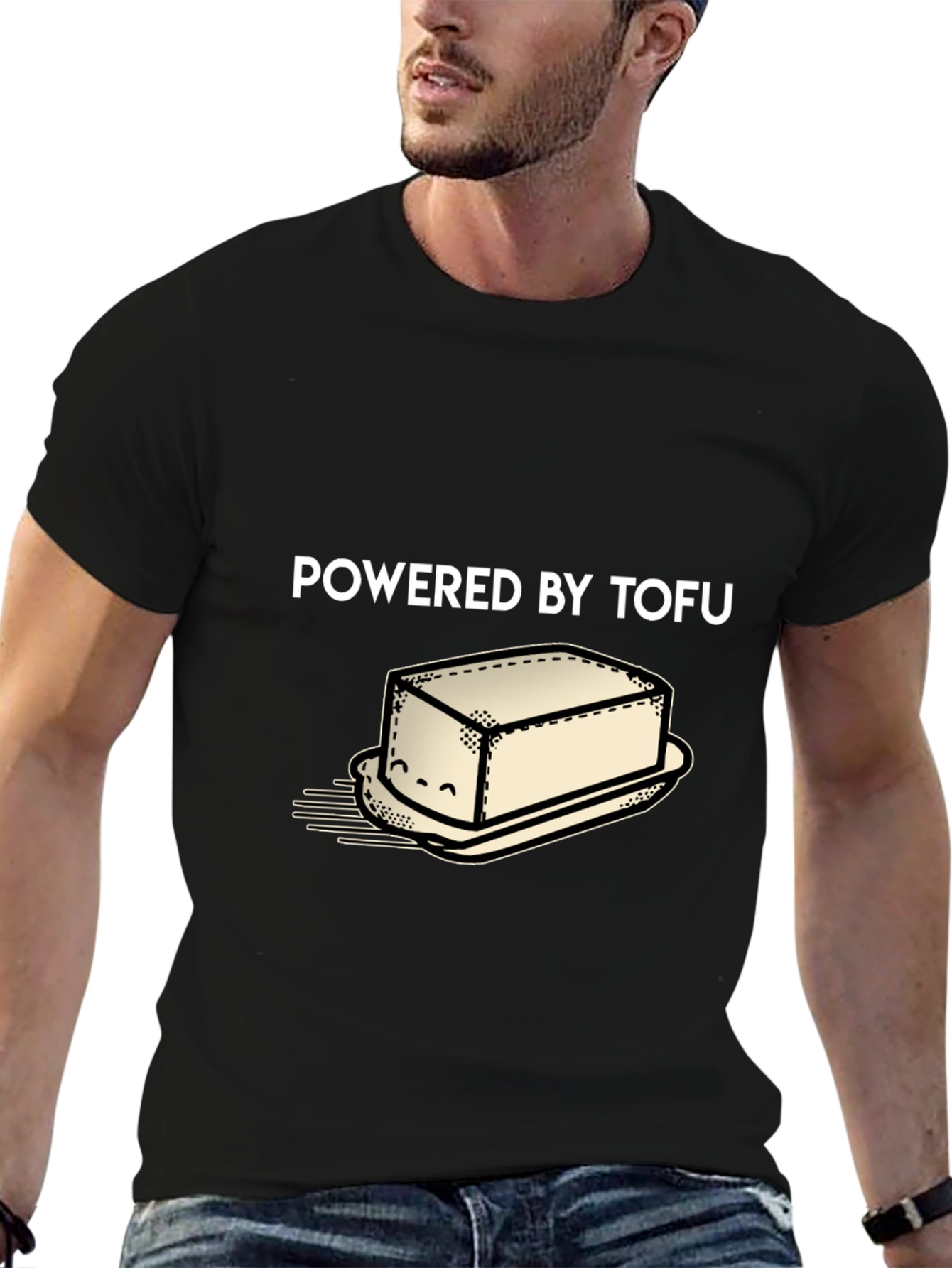 Powered By Tofu Graphic Tee Vegan Shirt