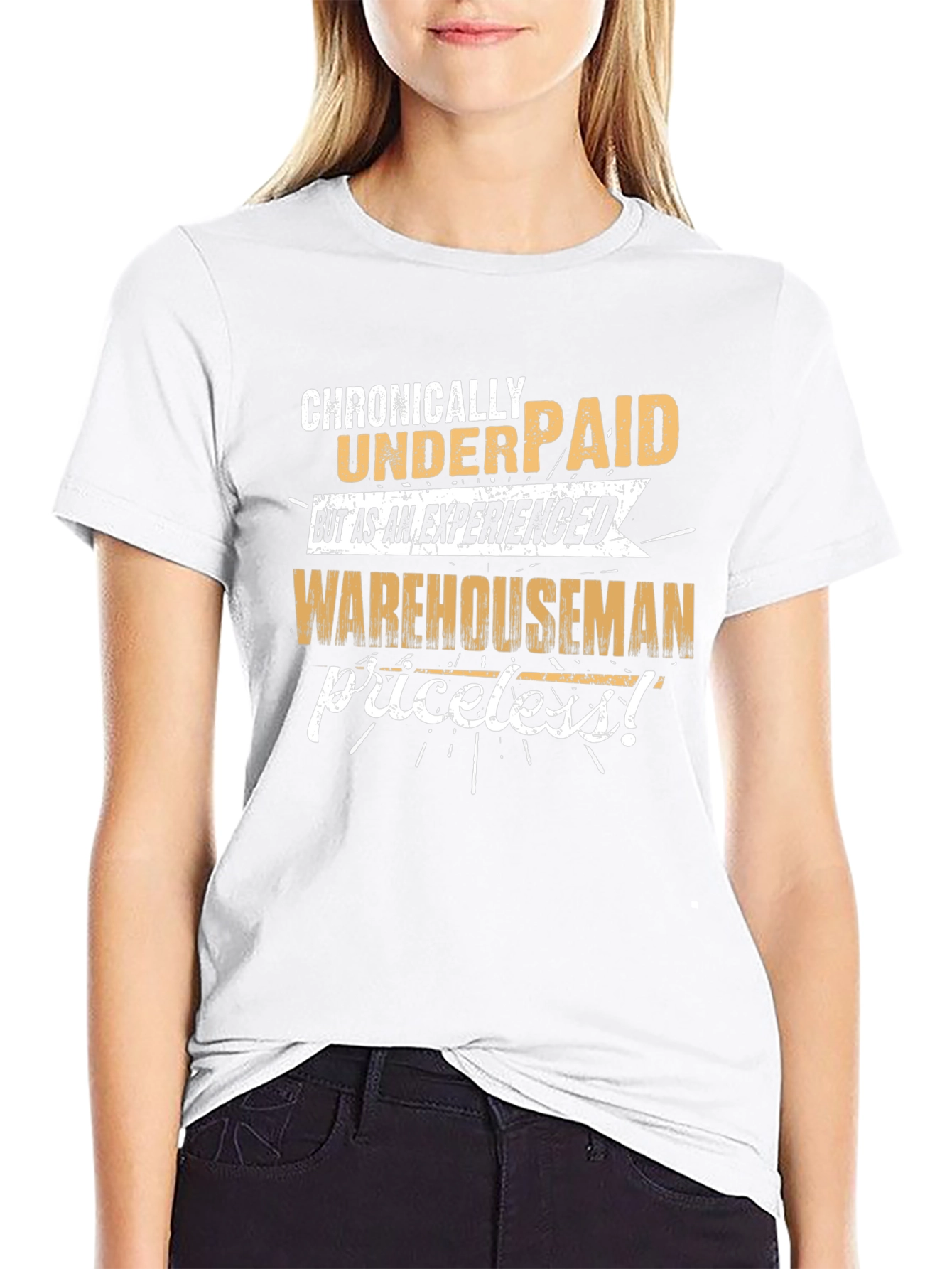 Chronically Underpaid Warehouseman Black T-Shirt