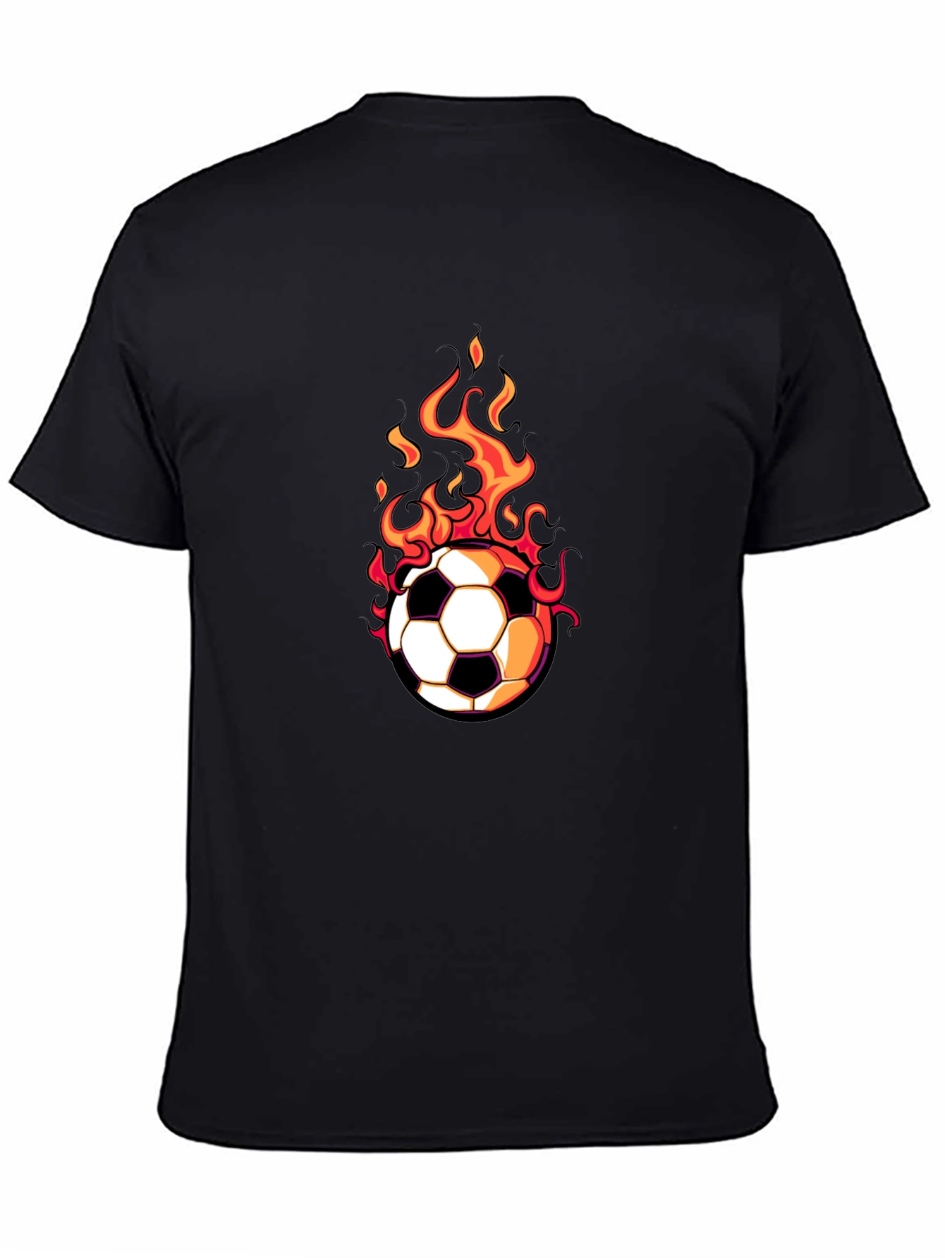 Flaming Soccer Ball Graphic Tee