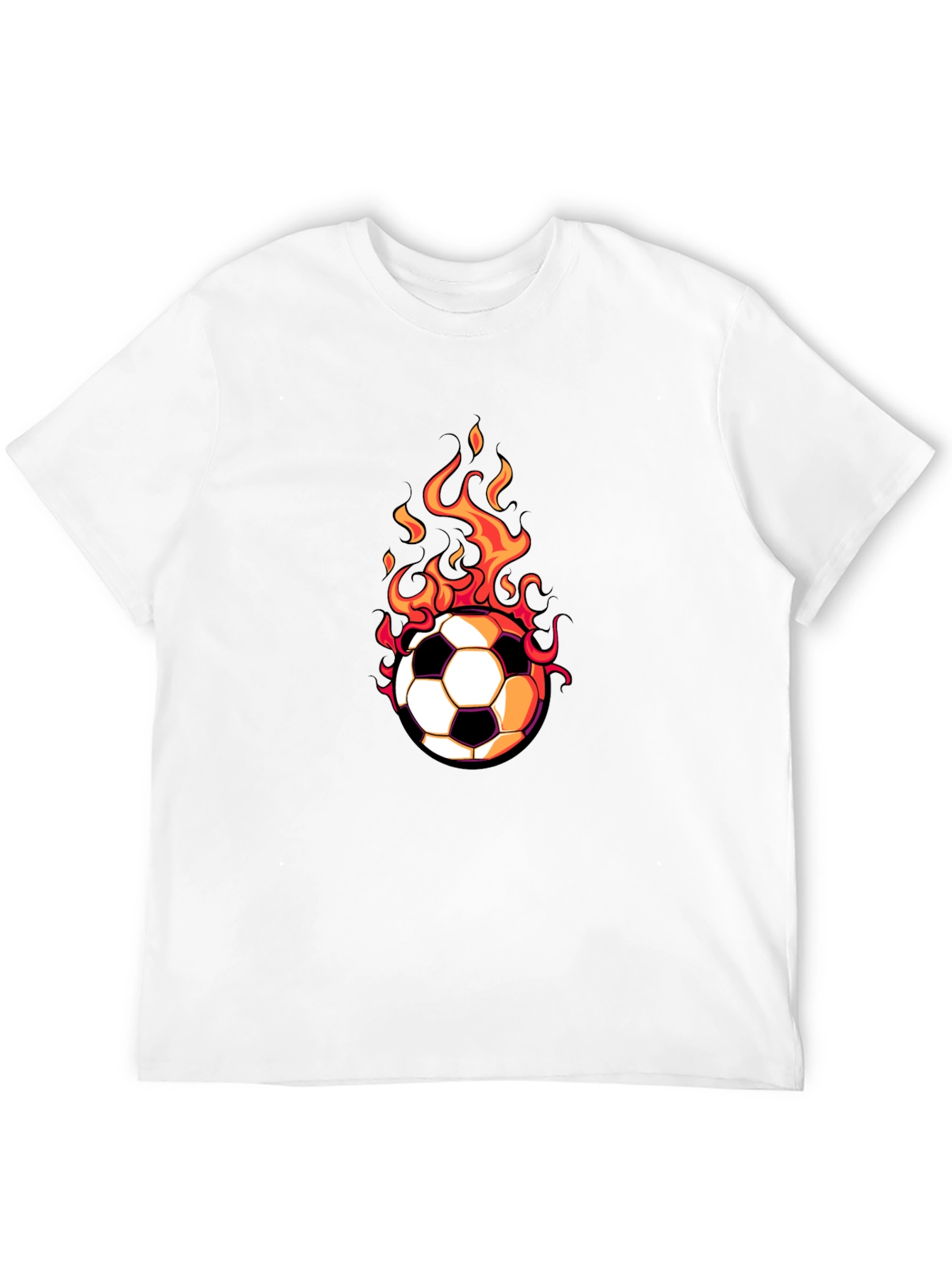 Flaming Soccer Ball Graphic Tee