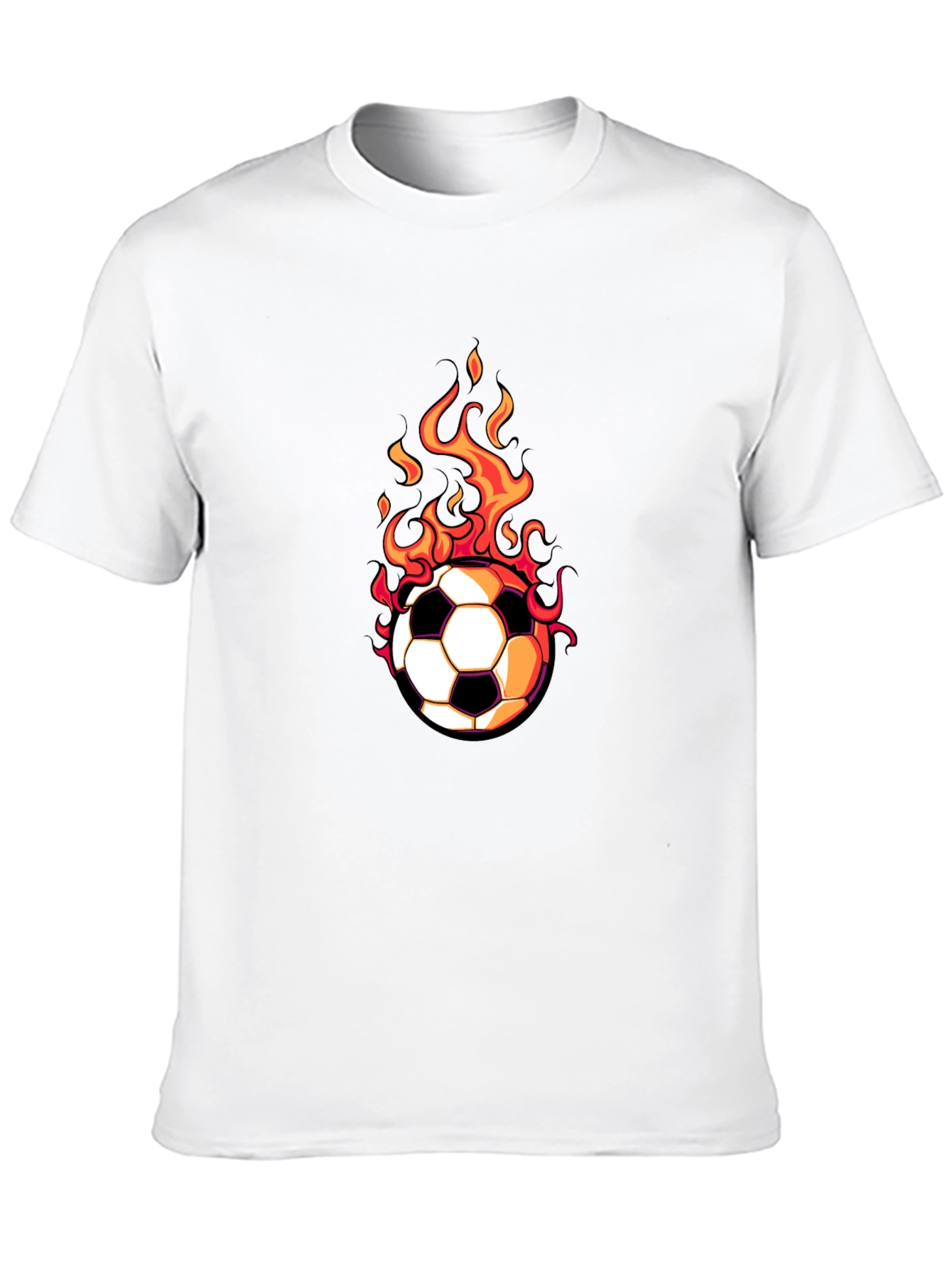 Flaming Soccer Ball Graphic Tee