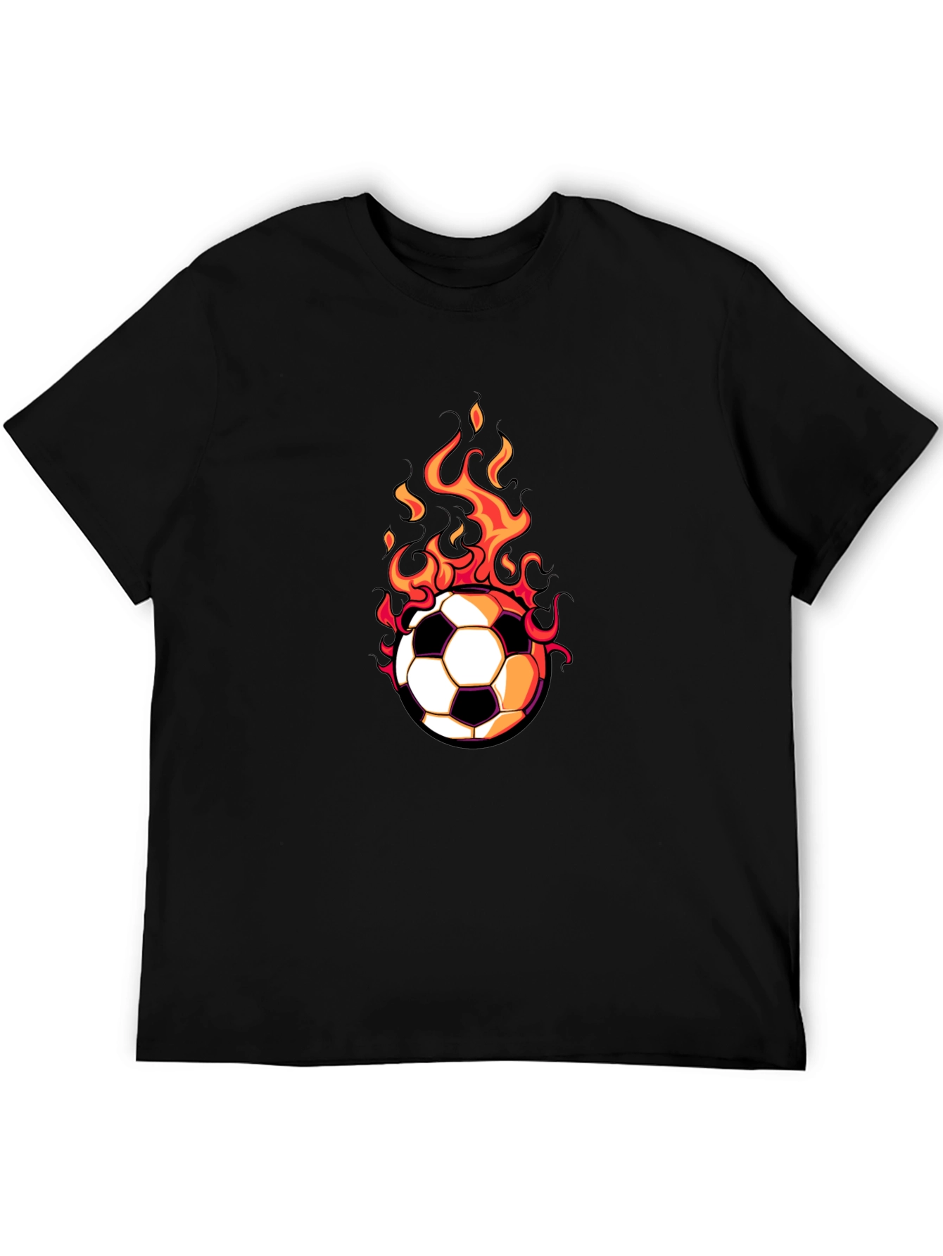 Flaming Soccer Ball Graphic Tee