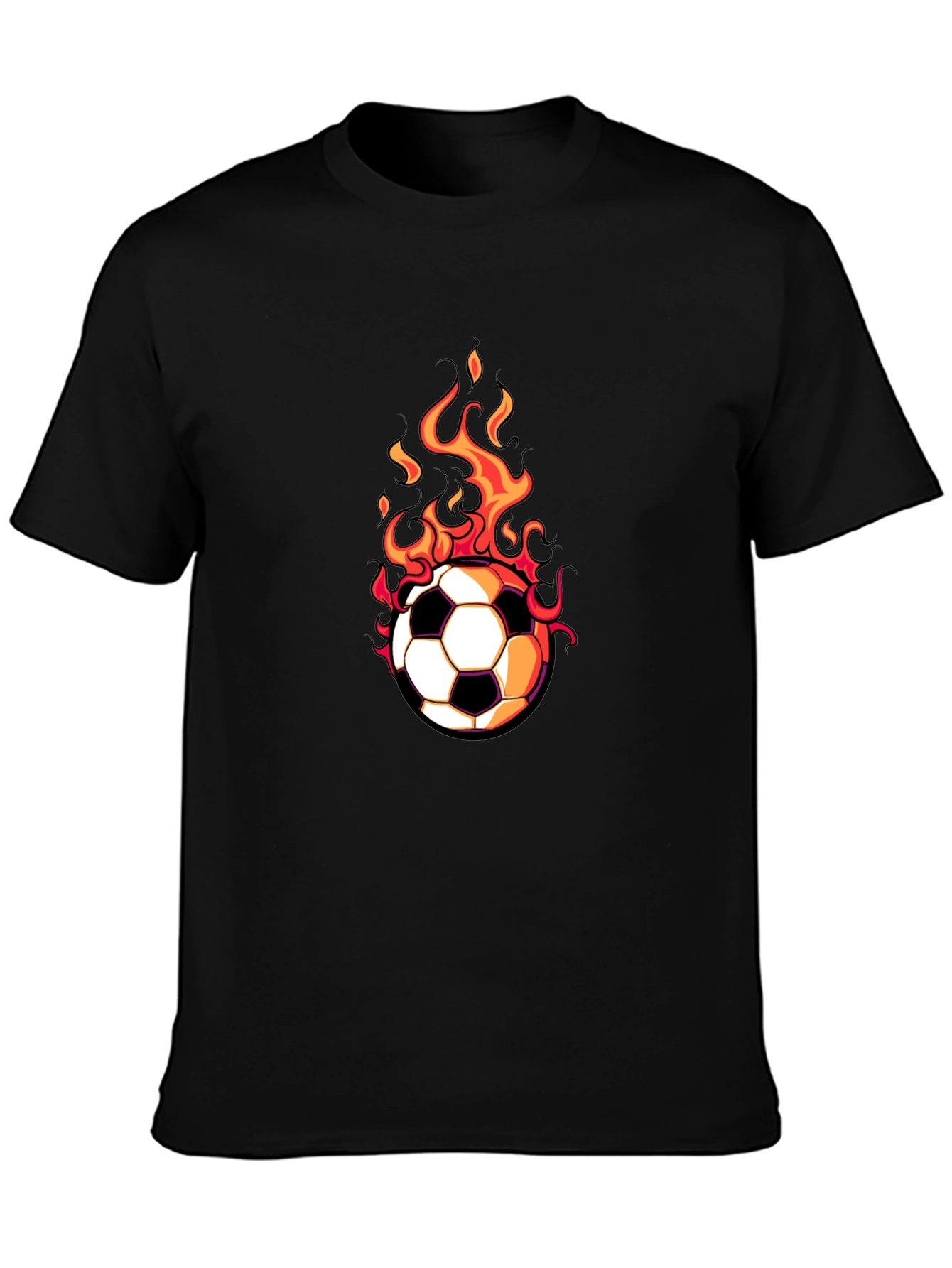 Flaming Soccer Ball Graphic Tee
