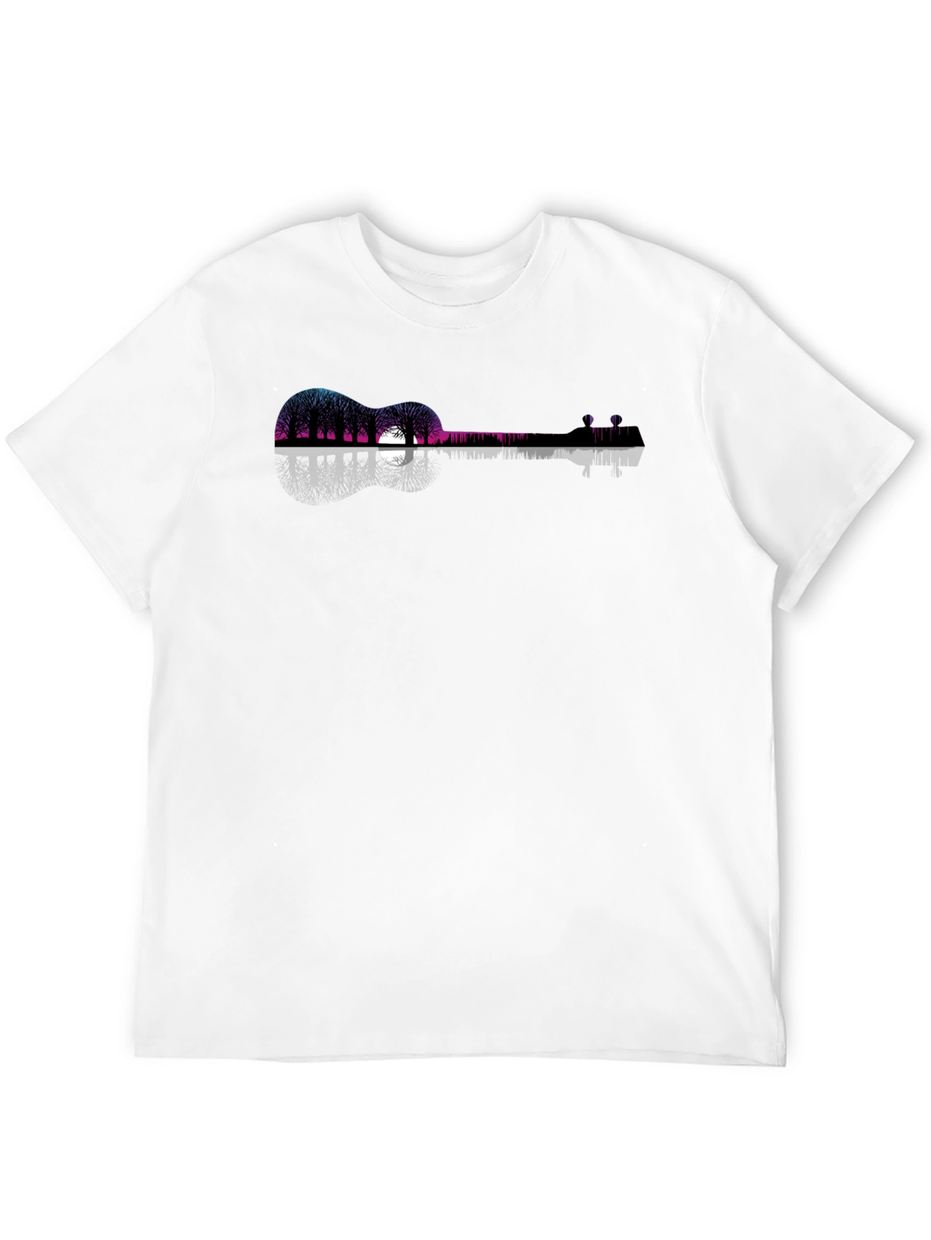 Guitar Trees Graphic Tee - Mens Black T-Shirt