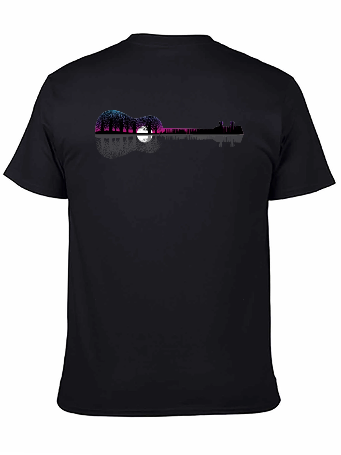 Guitar Trees Graphic Tee - Mens Black T-Shirt