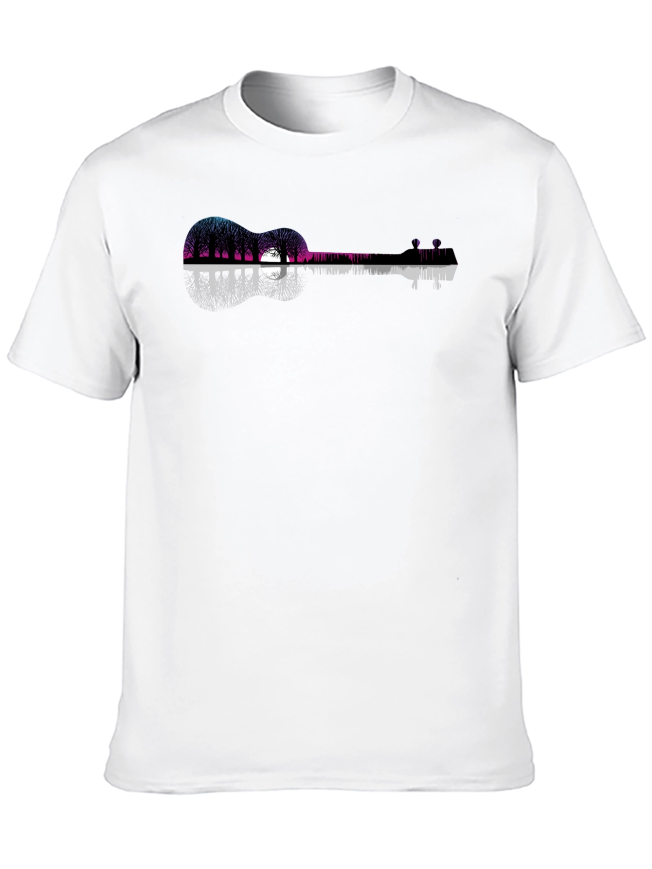 Guitar Trees Graphic Tee - Mens Black T-Shirt