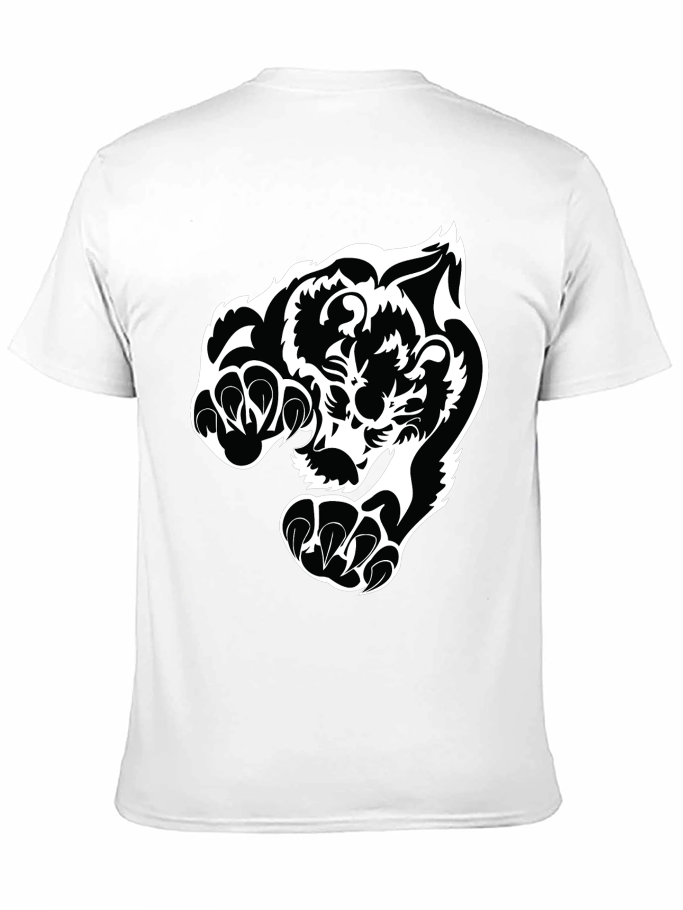 Black Tiger Graphic Tee - Bold Animal Print