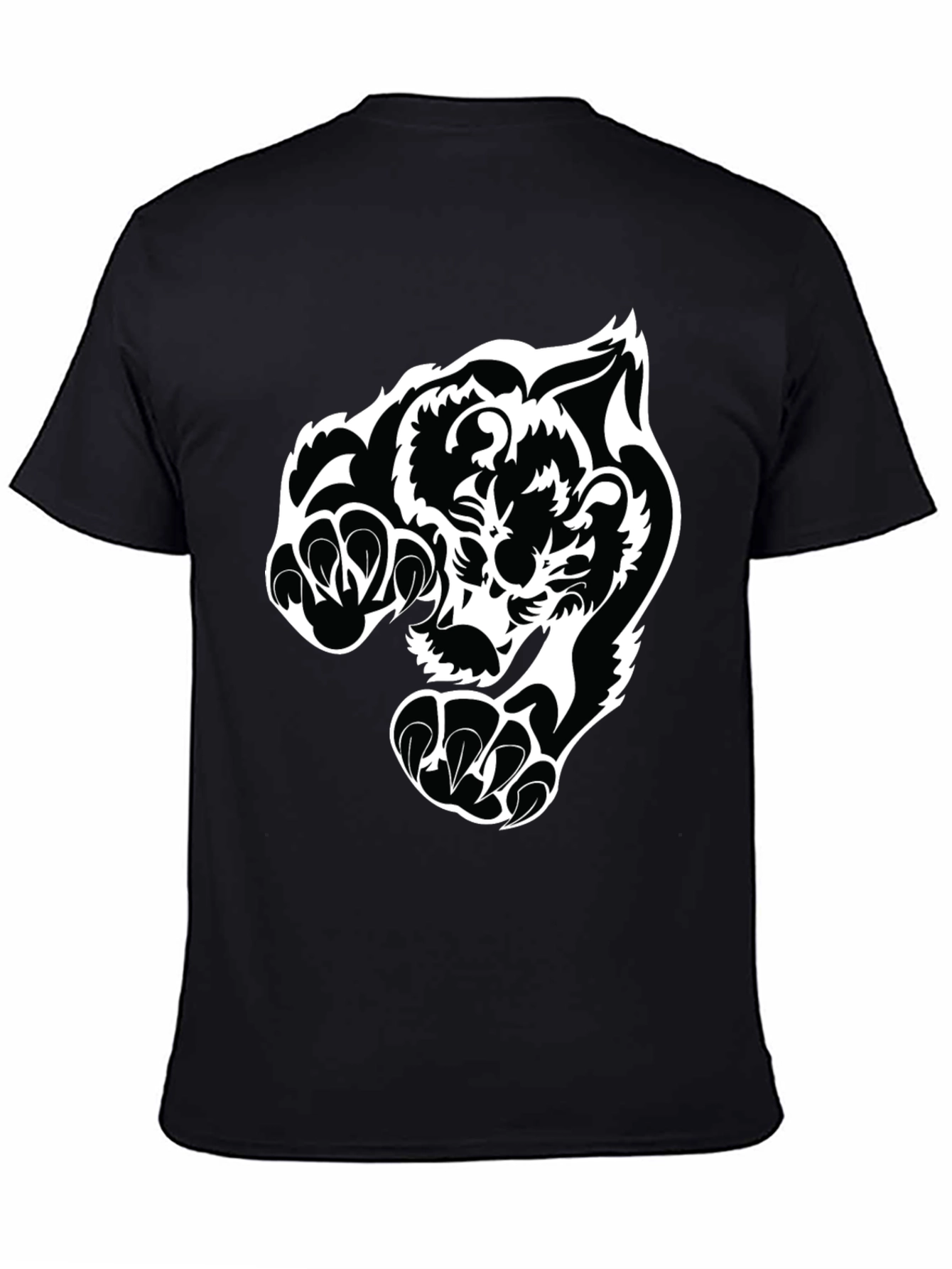Black Tiger Graphic Tee - Bold Animal Print
